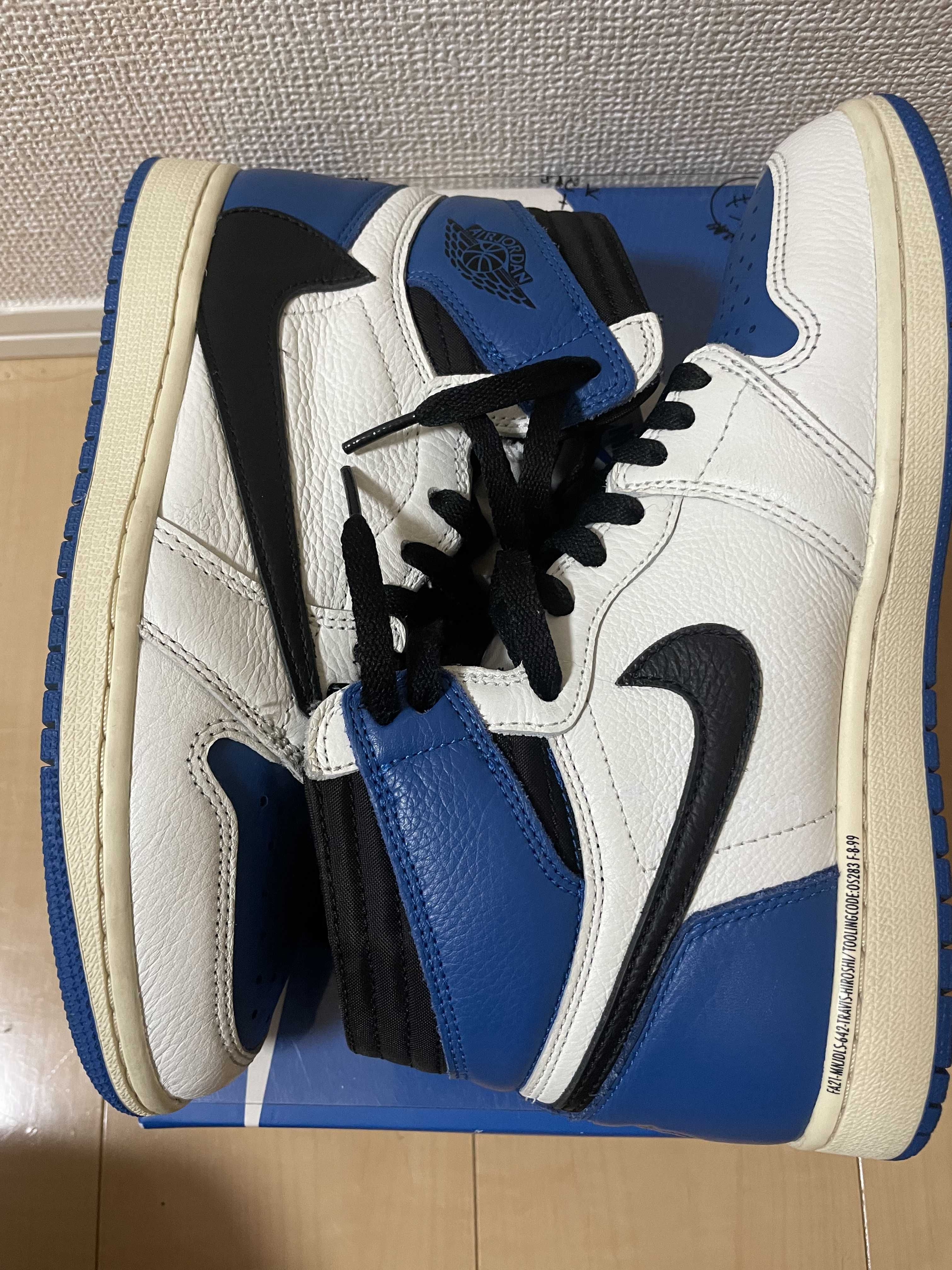Travis Scott × fragment design × Nike Air Jordan 1 Retro High OG SP "Military Blue"