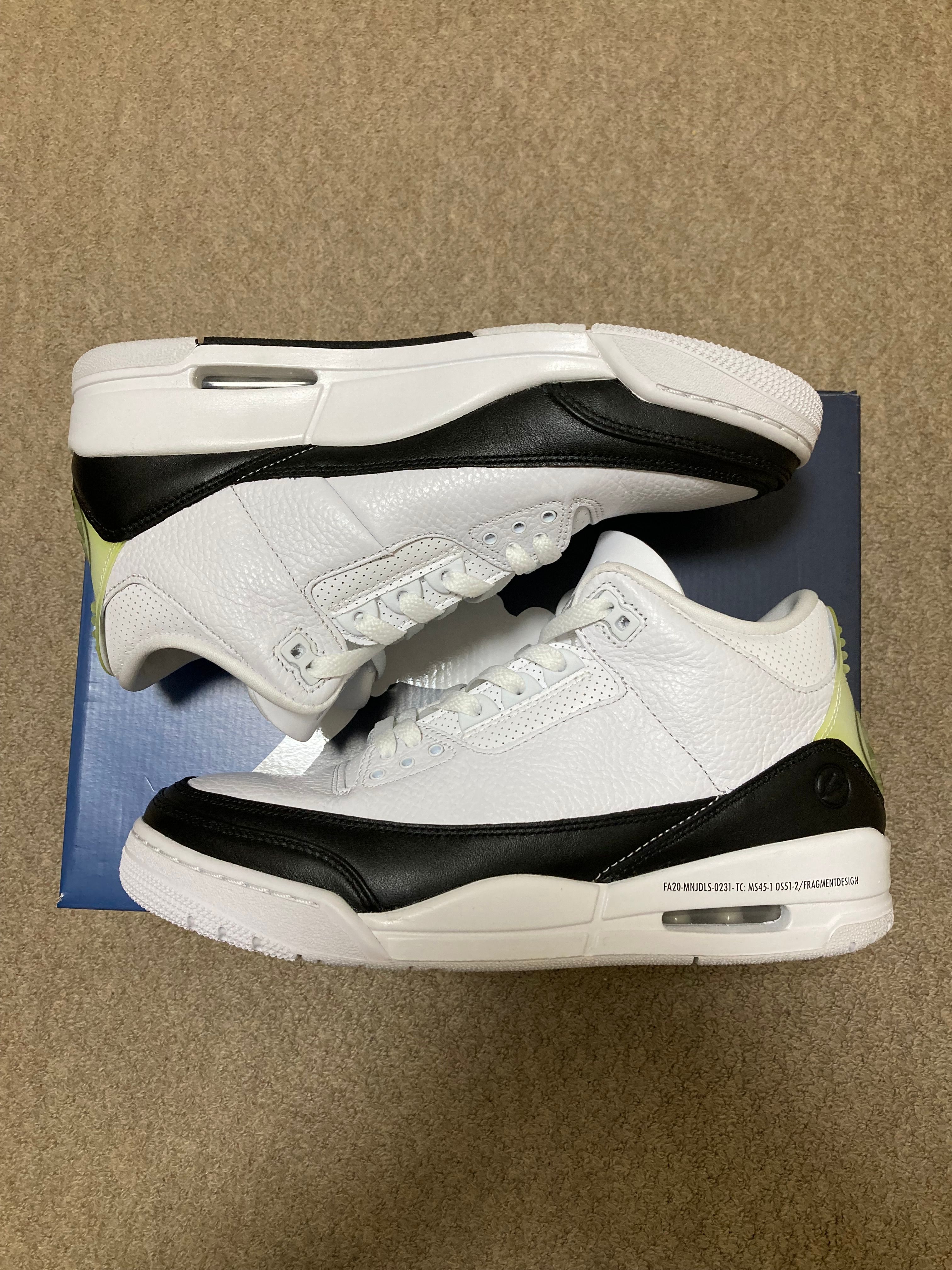 Fragment × Nike Air Jordan 3 "White/Black"