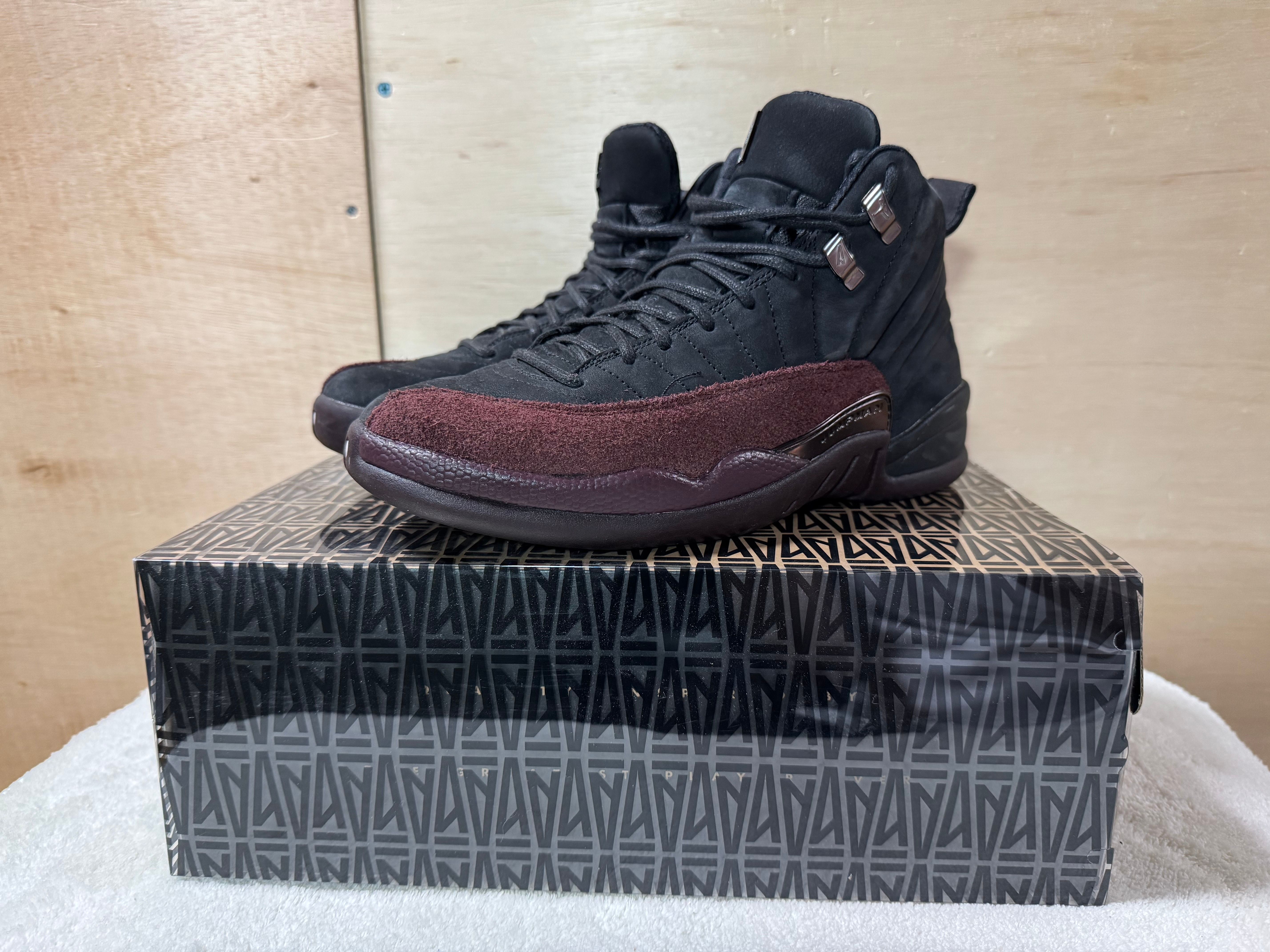 A Ma Maniere × Nike Women's Air Jordan 12 "Black and Burgundy Crush"