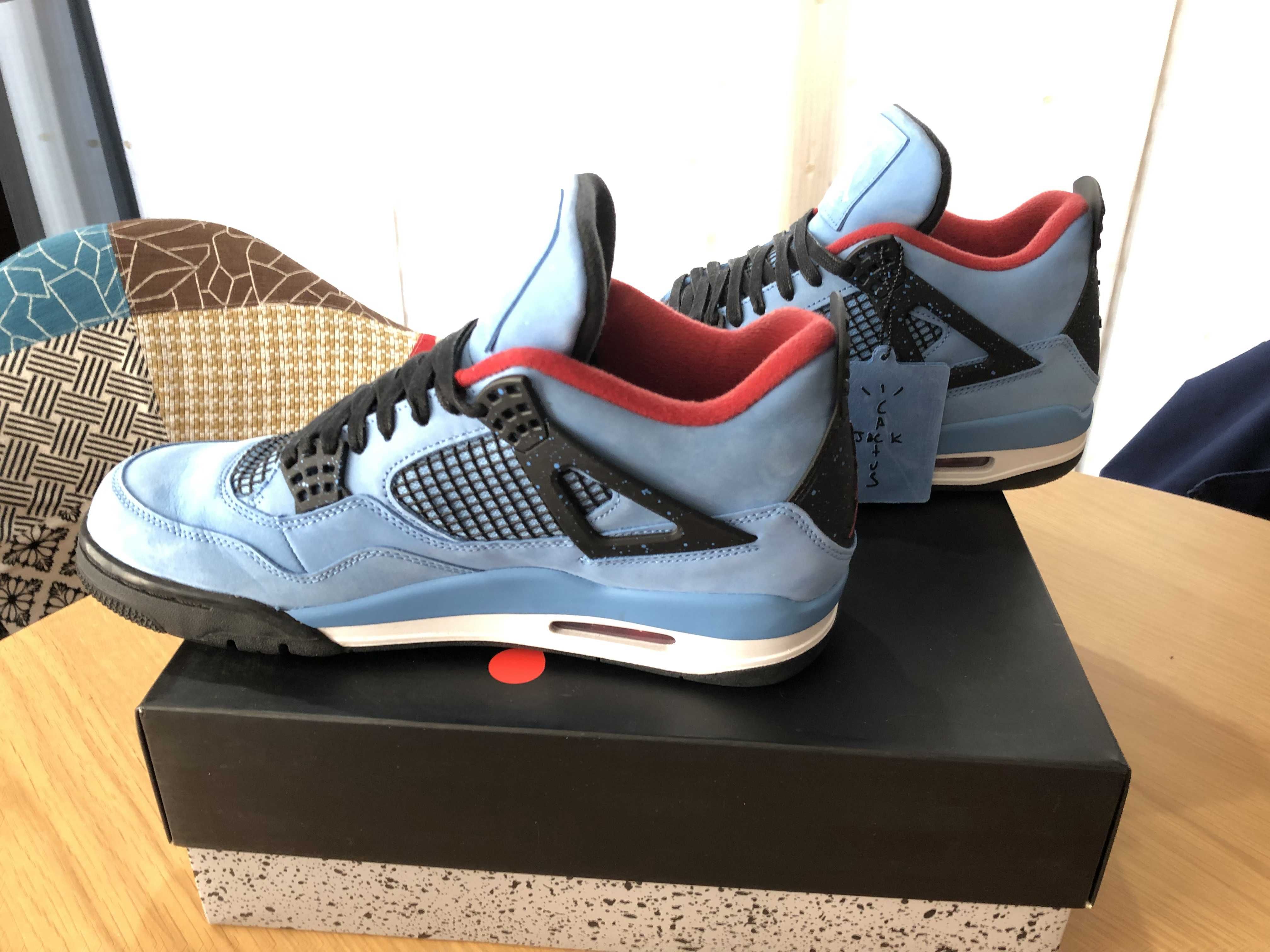 Travis Scott × Nike Air Jordan 4 Retro Cactus Jack "University Blue"