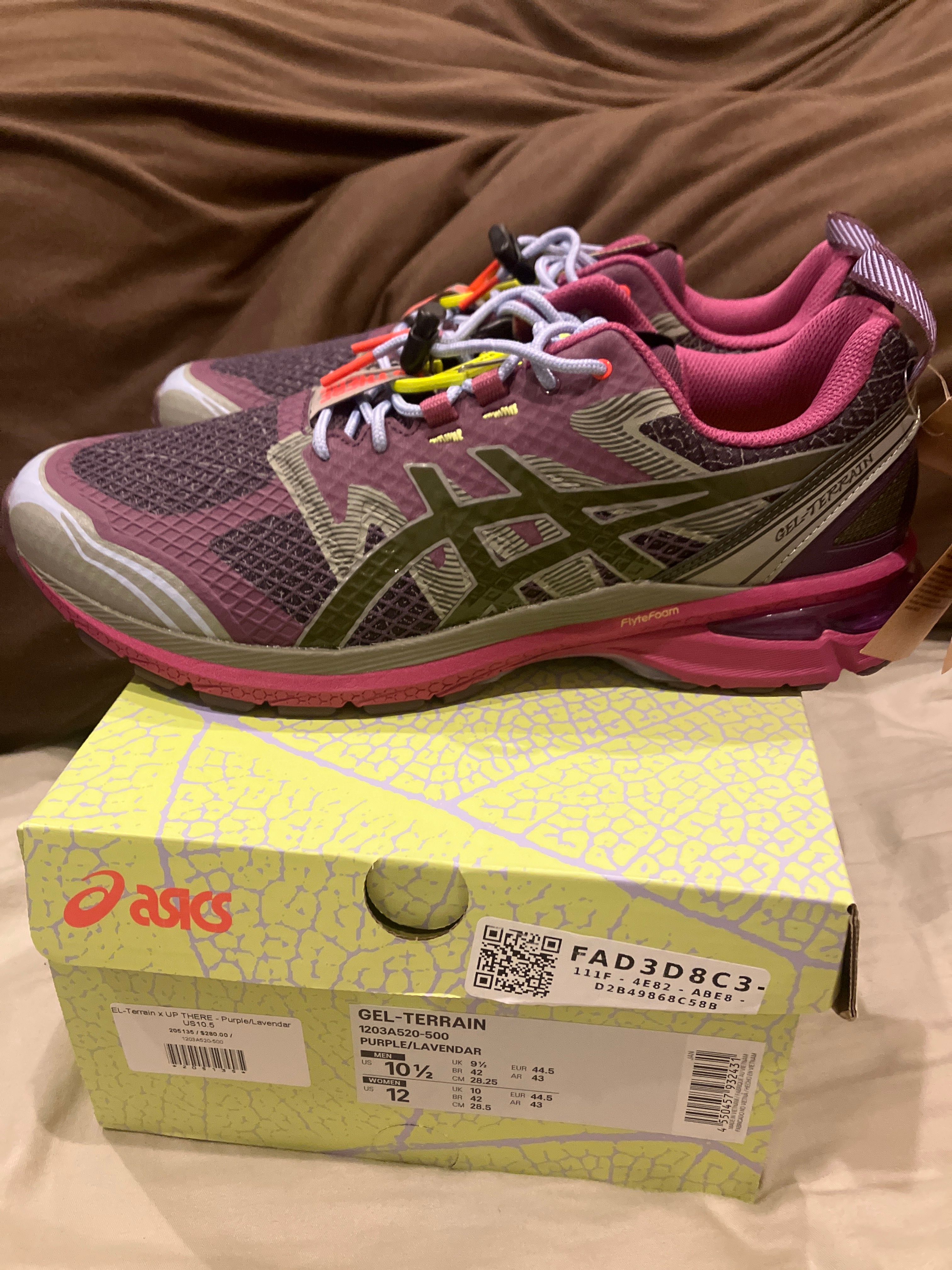 アップゼア × アシックス ゲルテレイン "ピンク/パープル"