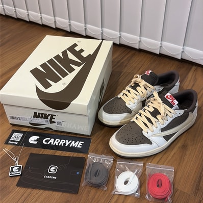 Travis Scott × Nike Air Jordan 1 Low OG SP "Reverse Mocha/Sail and Ridgerock"