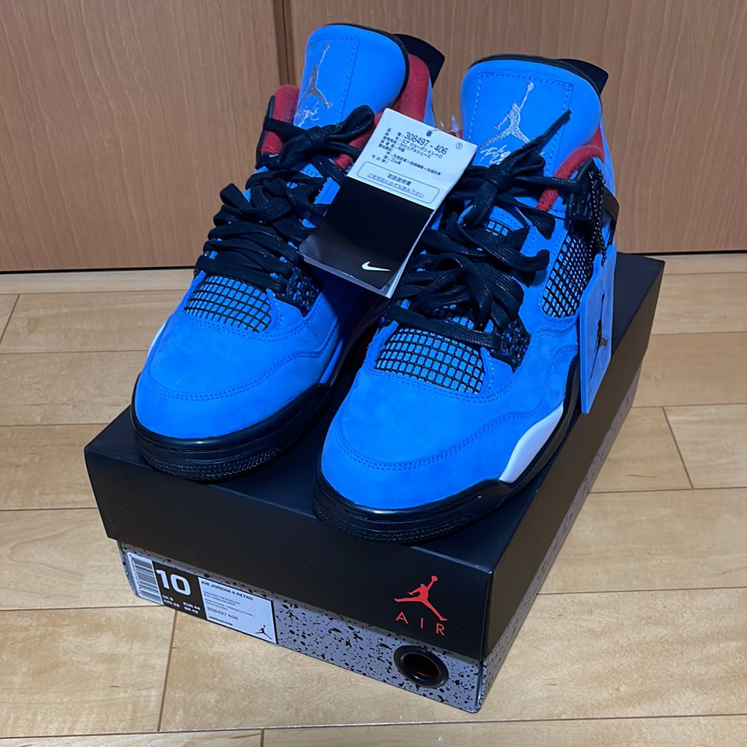 Travis Scott × Nike Air Jordan 4 Retro Cactus Jack "University Blue"