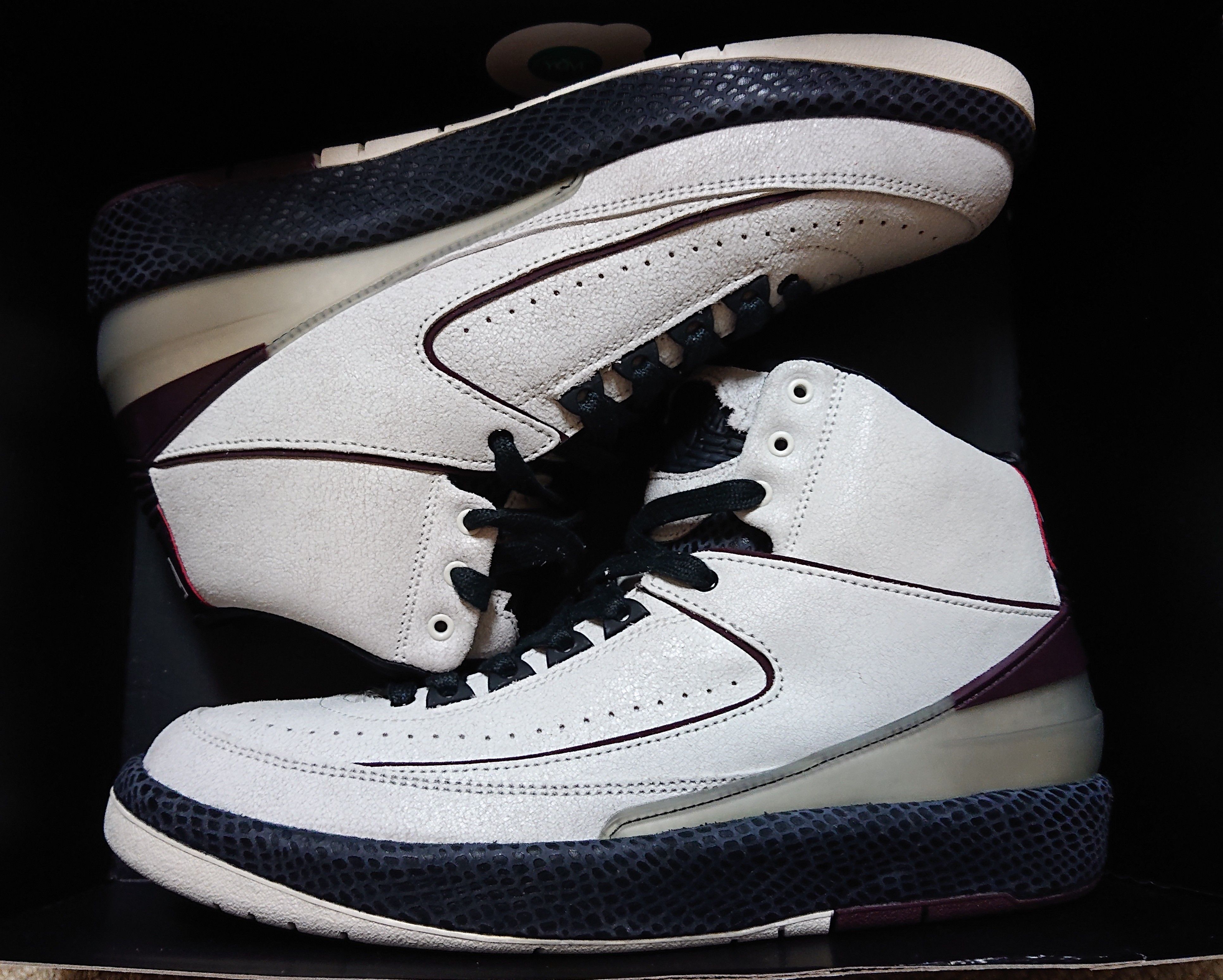 A Ma Maniere × Nike Air Jordan 2 "Airness/Sail and Burgundy"