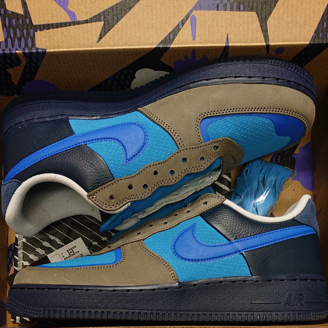 Stash × Nike Air Force 1 Low SP "Soft Grey and Harbor Blue" (2024)