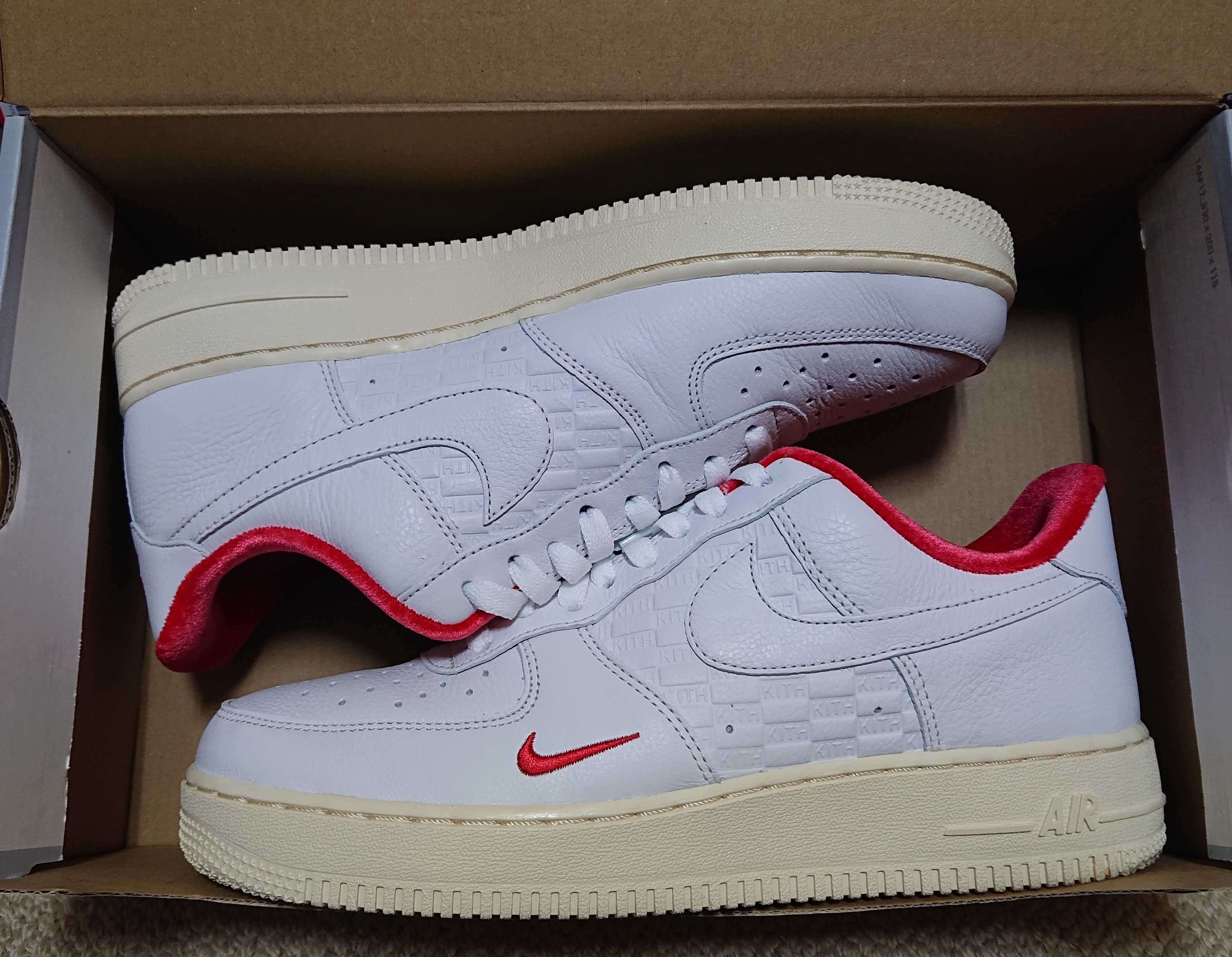 KITH × Nike Air Force 1 Low "White/Red"