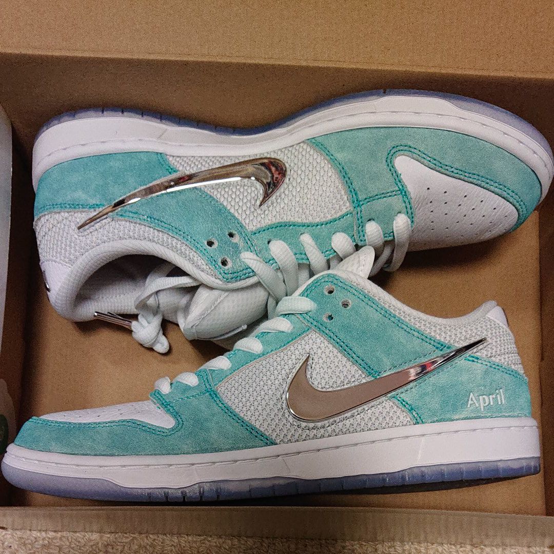 APRIL SKATEBOARDS × Nike SB Dunk Low Pro QS "White and Multi-Color"