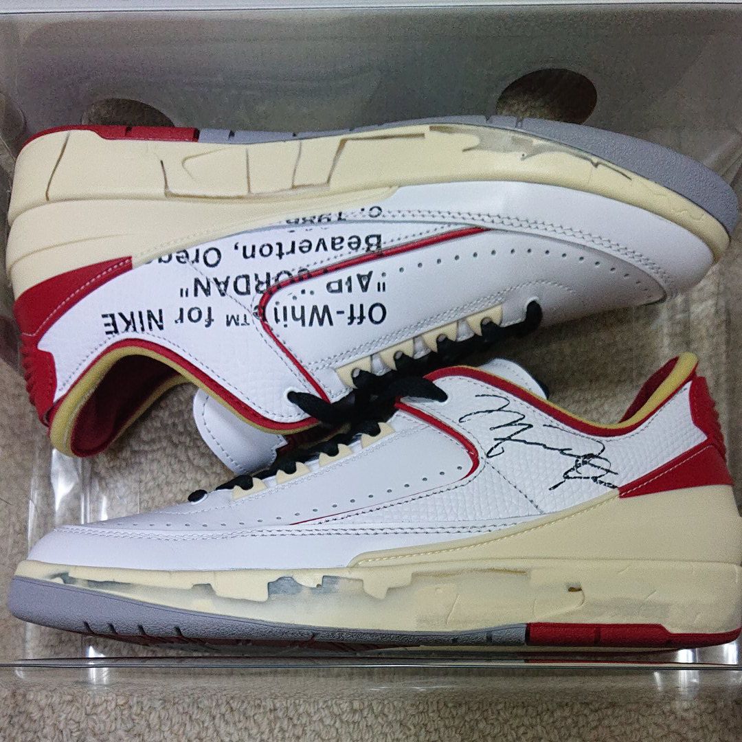Off-White × Nike Air Jordan 2 Low "White and Varsity Red"