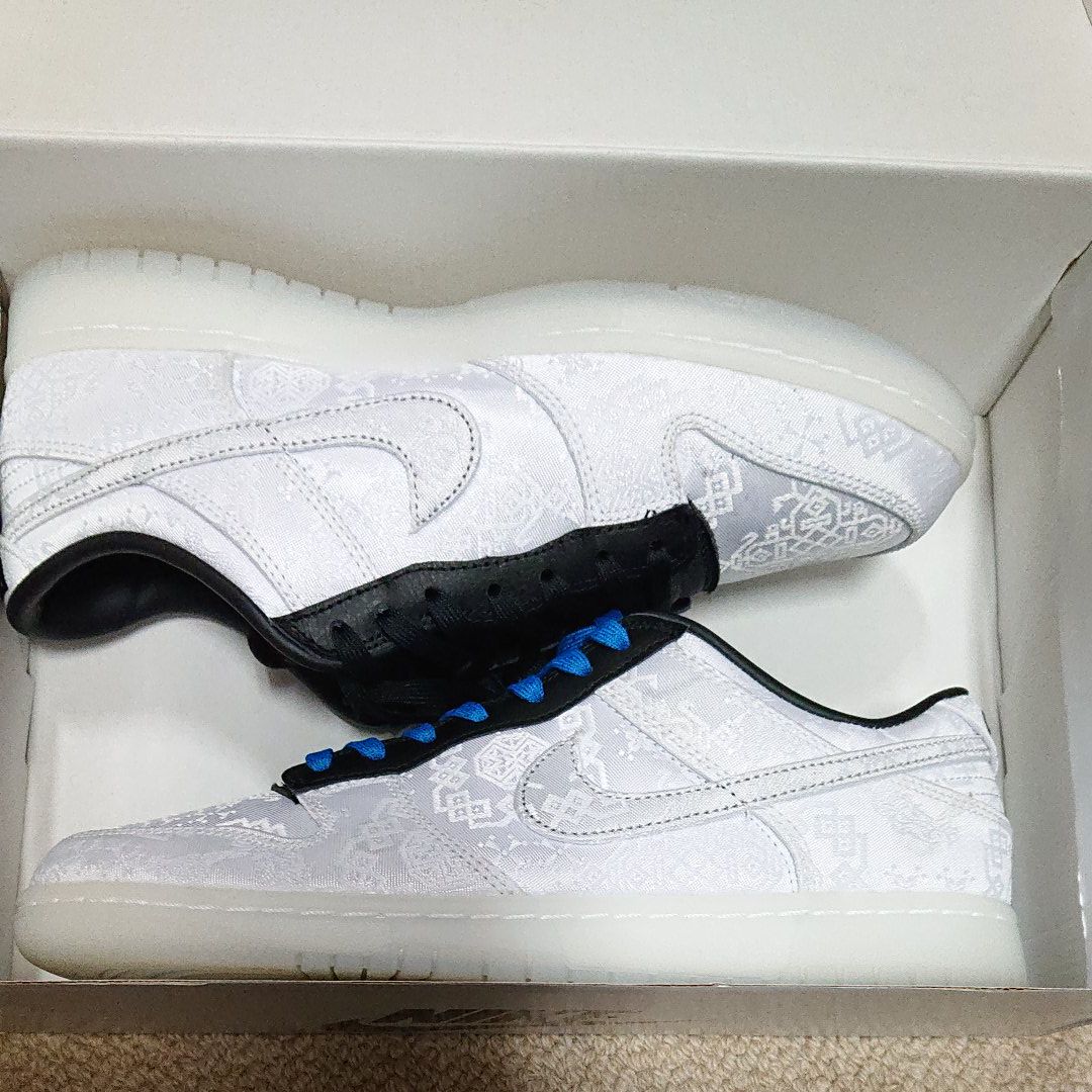 CLOT × Fragment × Nike Dunk Low "Black and White"