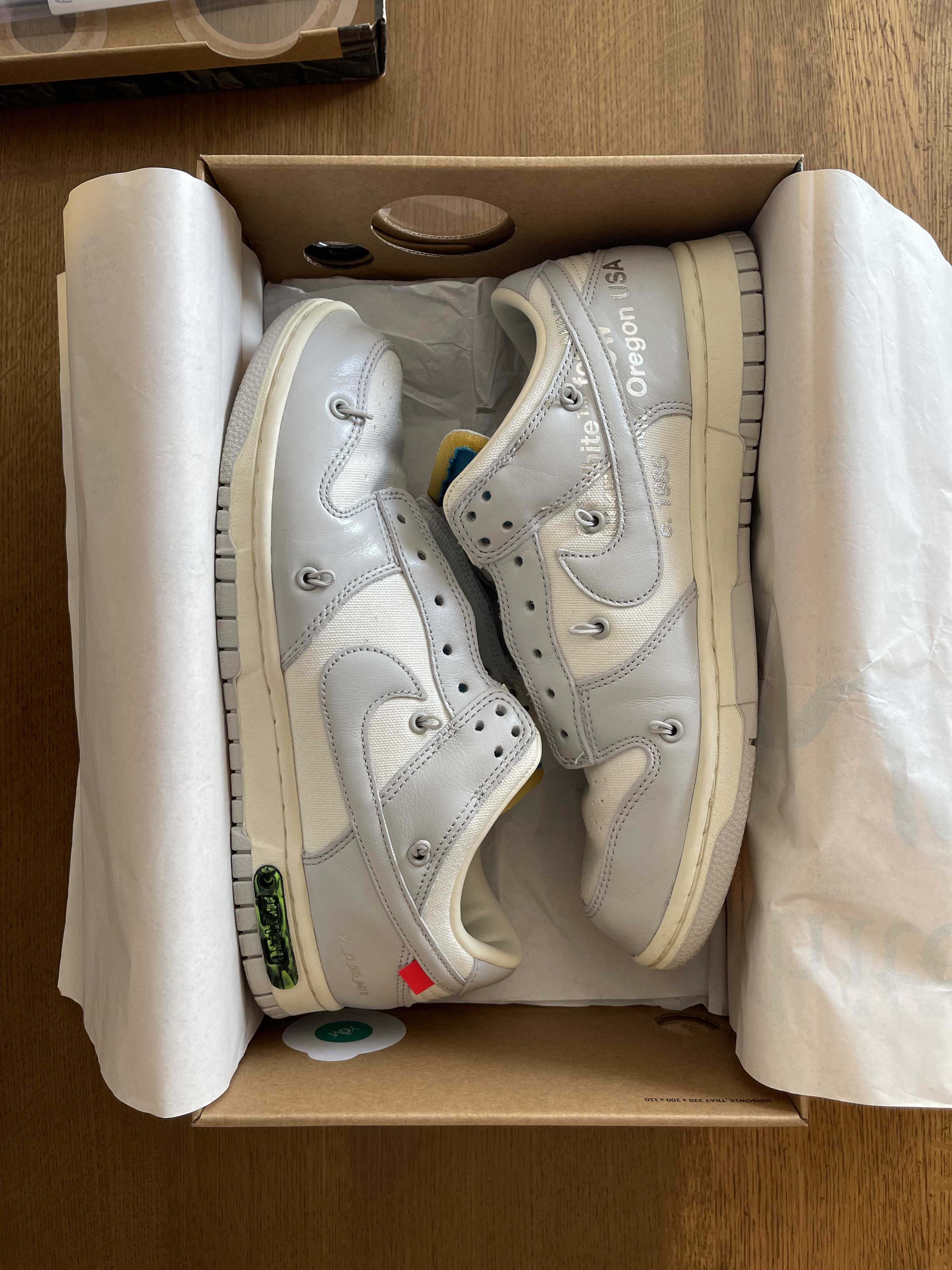 Off-White × Nike Dunk Low "Sail/Neutral Gray"