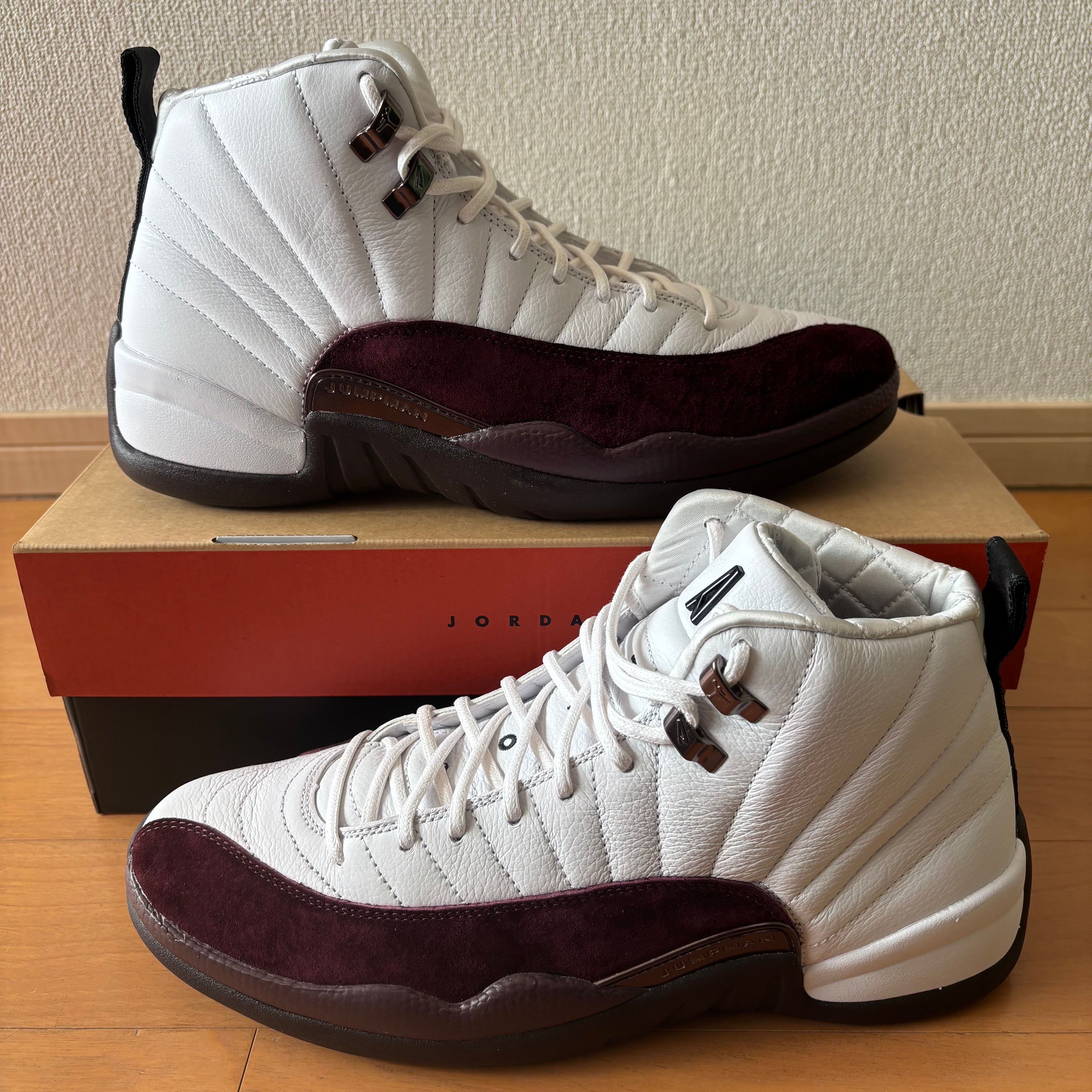 A Ma Maniere × Nike Women's Air Jordan 12 "White and Burgundy Crush"