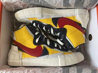 sacai × Nike Blazer Mid "Varsity Maize/Varsity Red"
