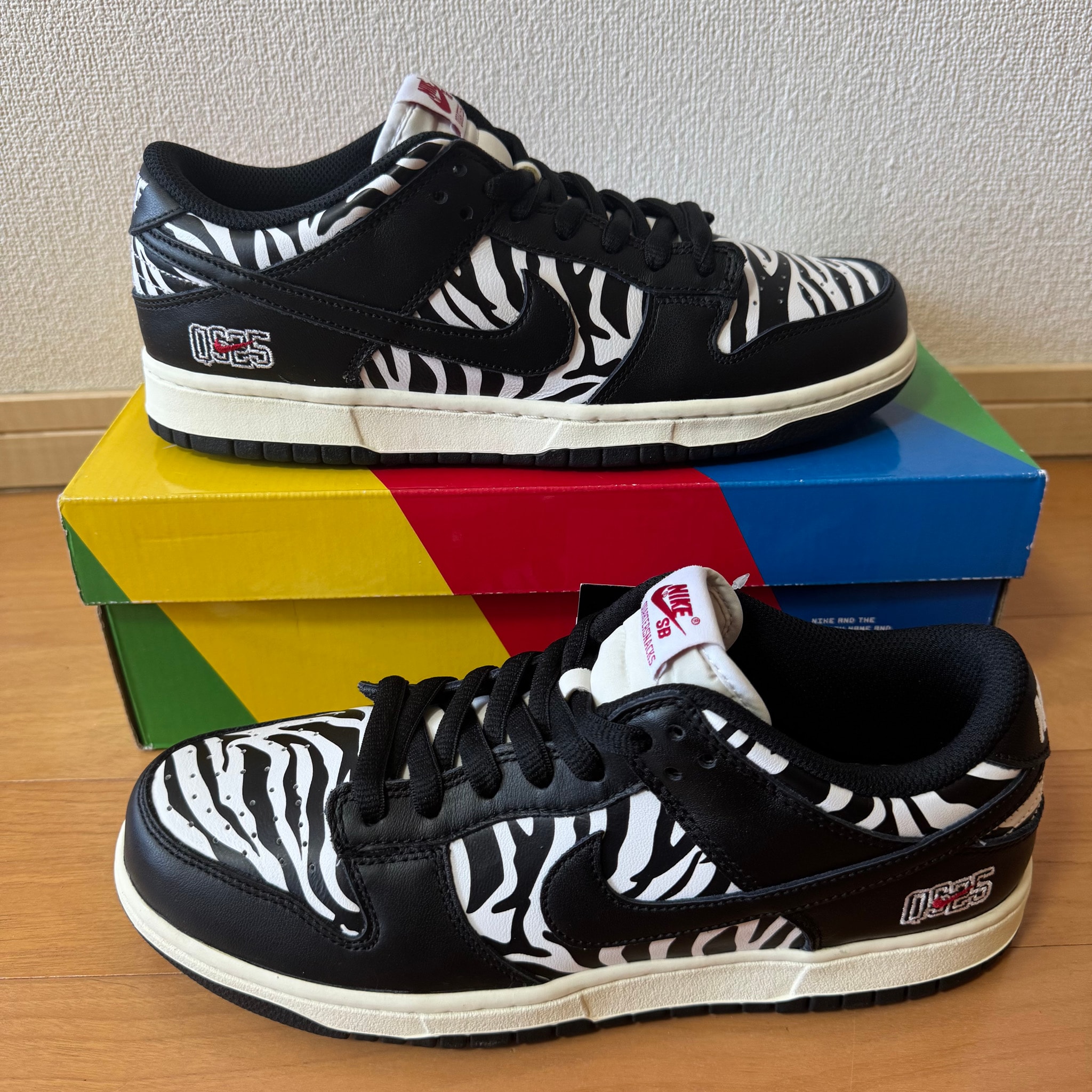 Quartersnacks × Nike SB Dunk Low "Zebra Cake/Safari"