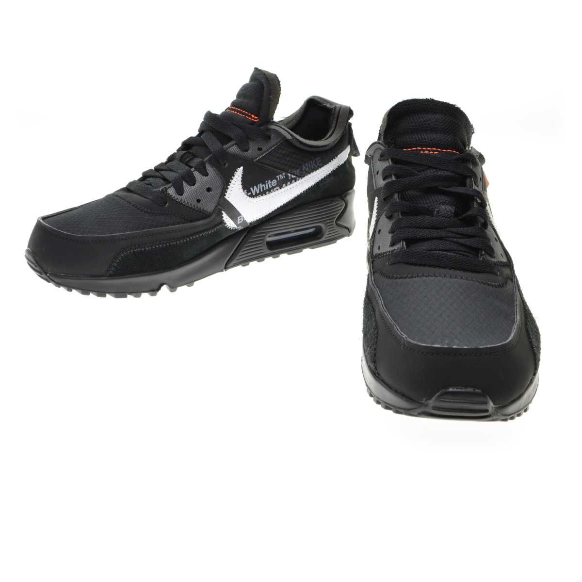 Off-White × Nike Air Max 90 "Black/Black-Cone-White"