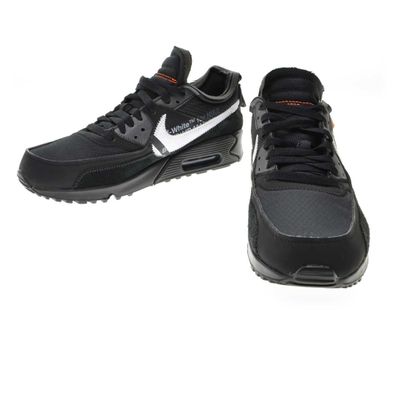 Off-White × Nike Air Max 90 "Black/Black-Cone-White"