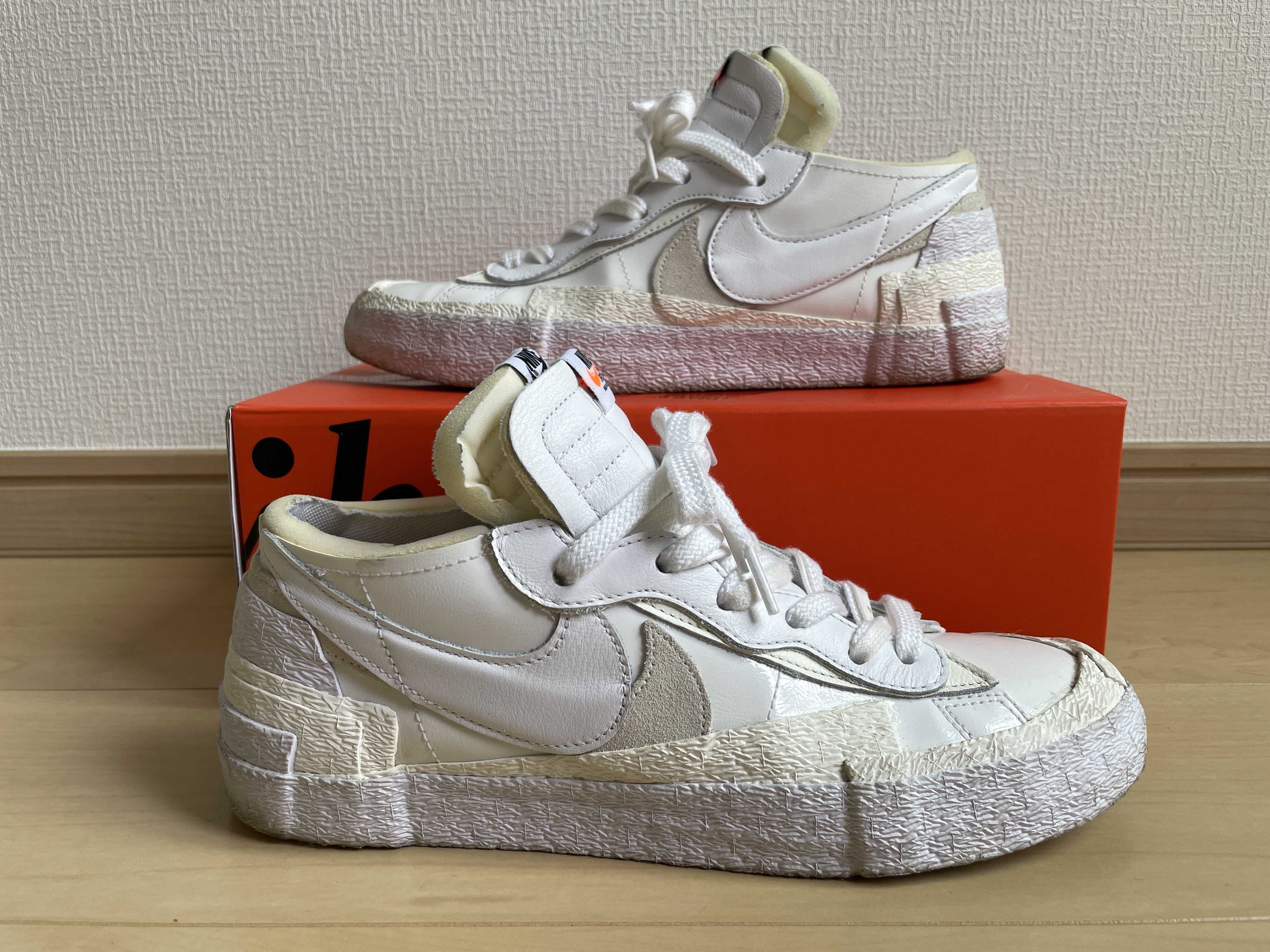 sacai × Nike Blazer Low "White Patent Leather"