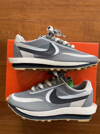CLOT × Sacai × Nike LD Waffle "Grey Obsidian/Cool Grey"