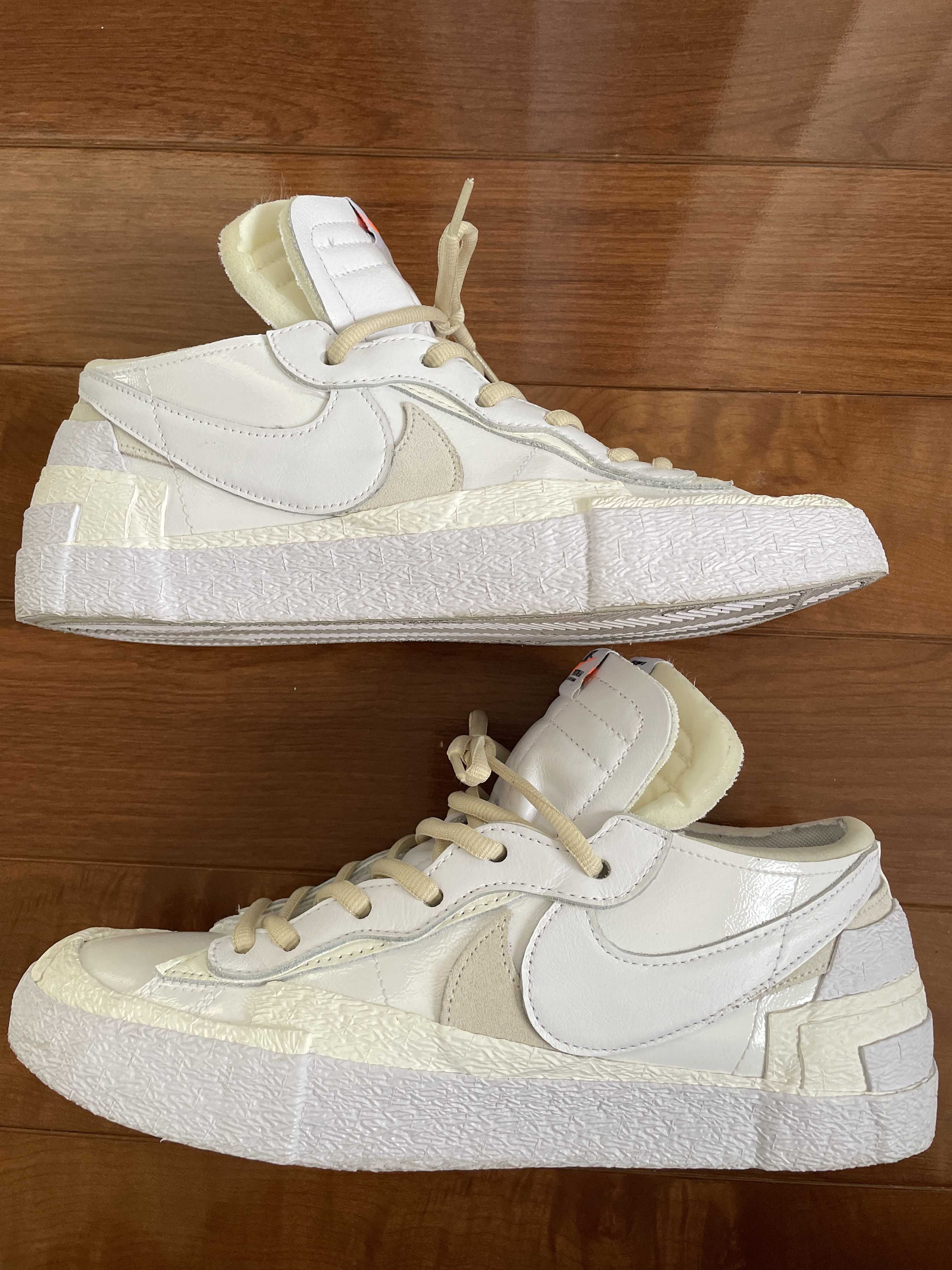 sacai × Nike Blazer Low "White Patent Leather"