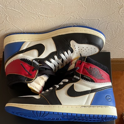 fragment design × UNION × Nike Air Jordan 1 High OG "Black/Varsity Red"