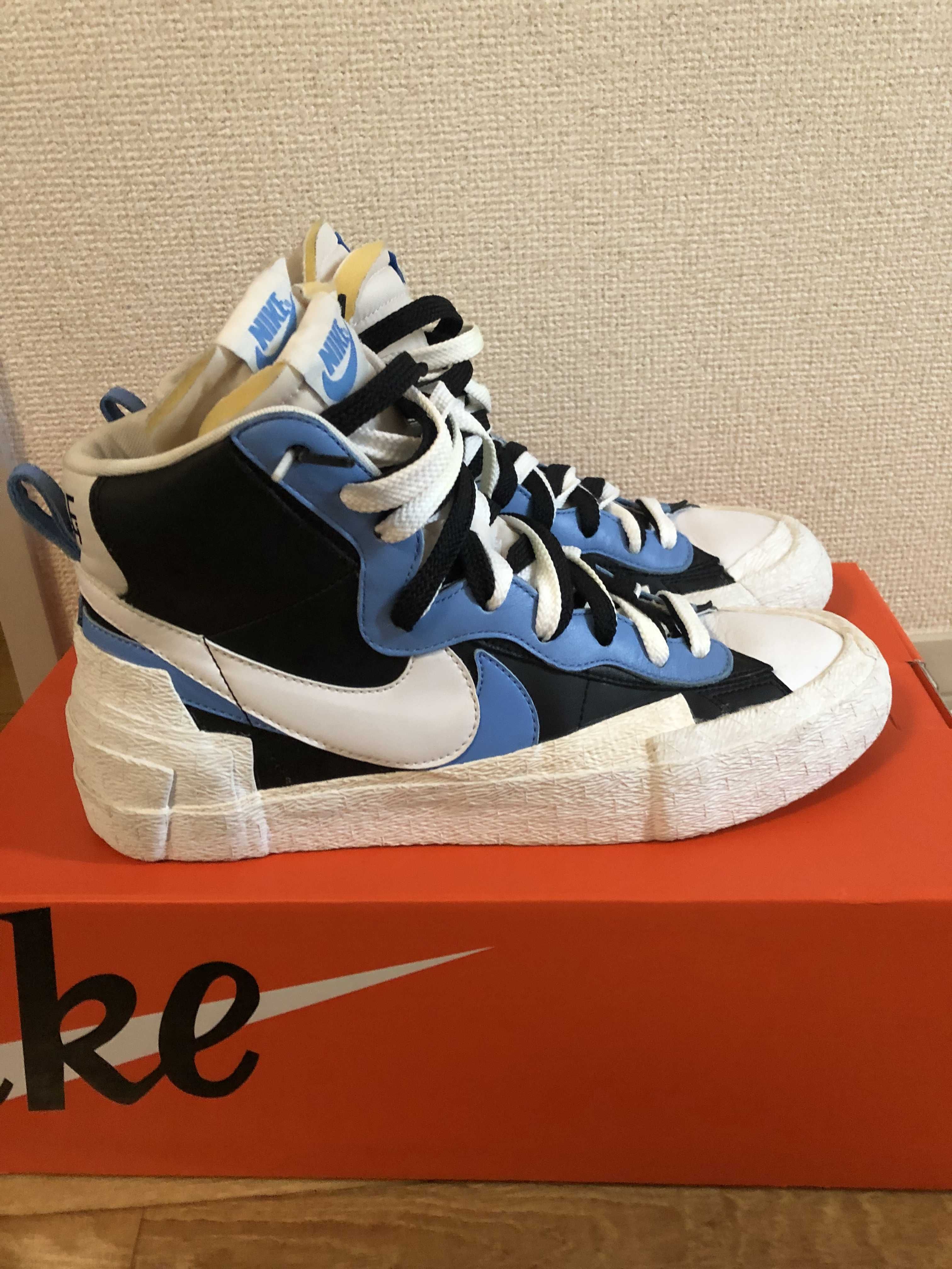 sacai × NIKE BLAZER MID "BLACK / BLUE"