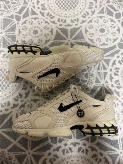 Stussy × Nike Air Zoom Spiridon CG 2 "Fossil/Black"