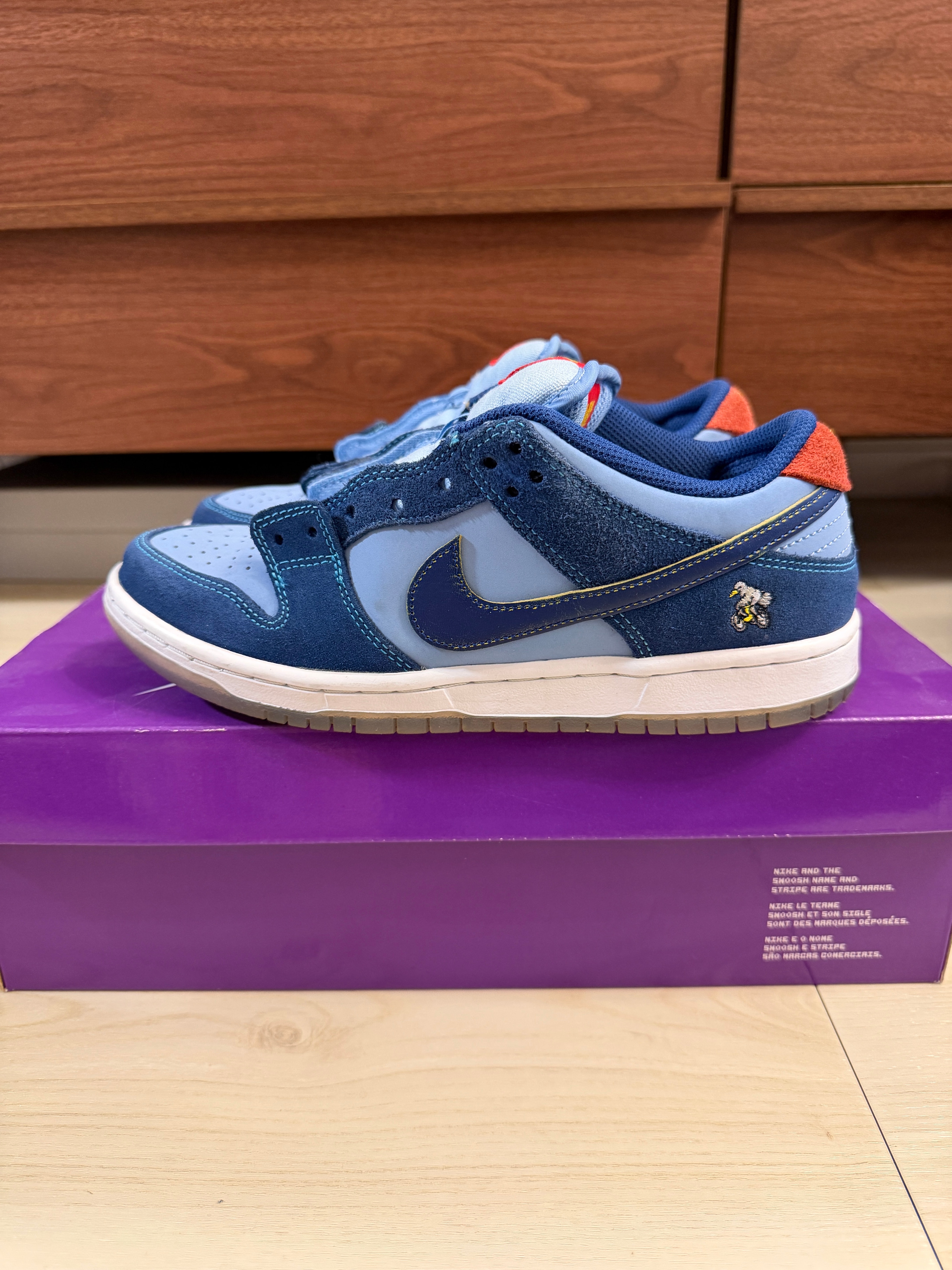 Why So Sad? × Nike SB Dunk Low "Coastal Blue/Speed Yellow-University Red"