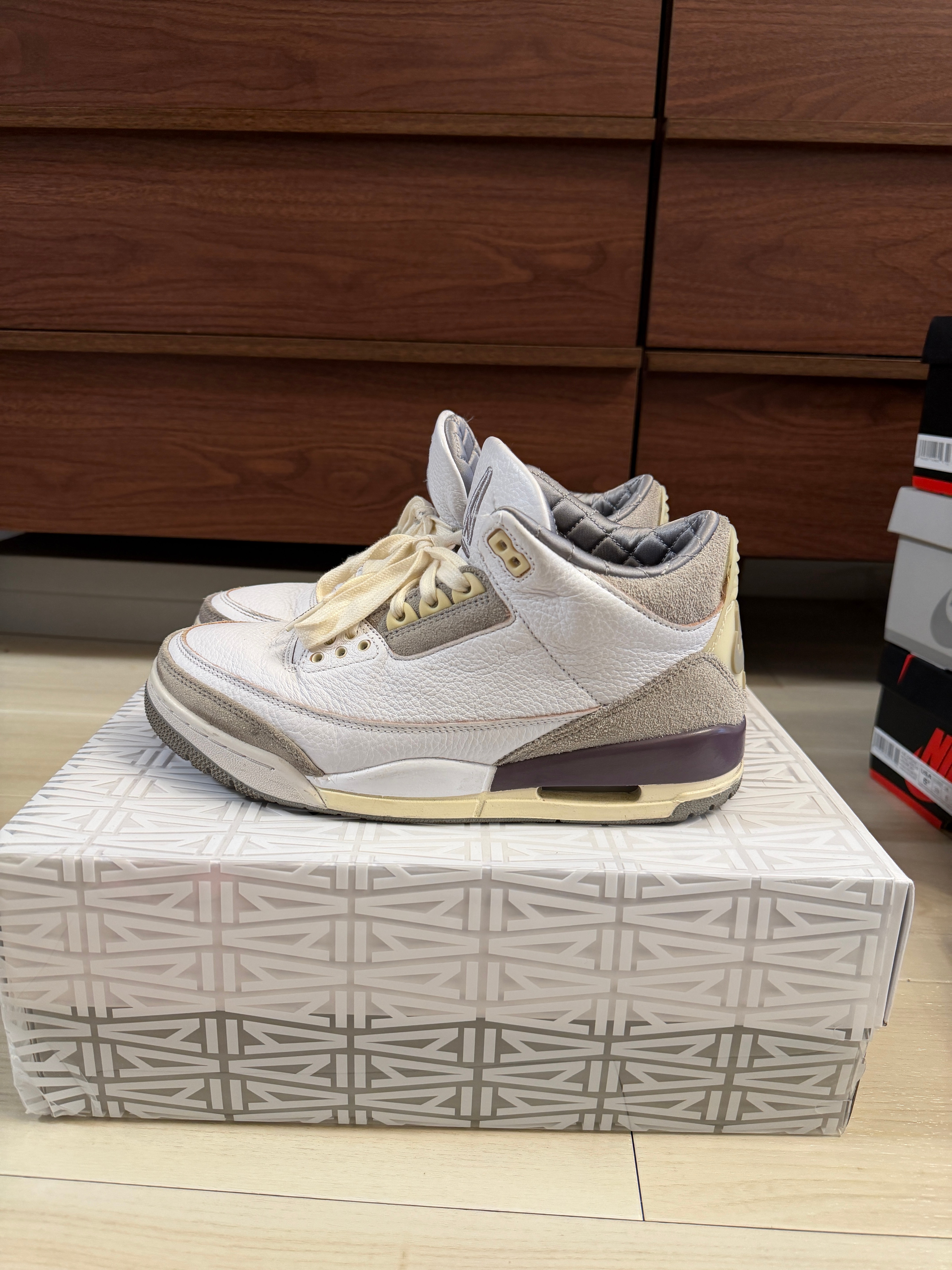 A Ma Maniere × Nike Women's Air Jordan 3 Retro SP "White/Medium Grey Violet Ore"