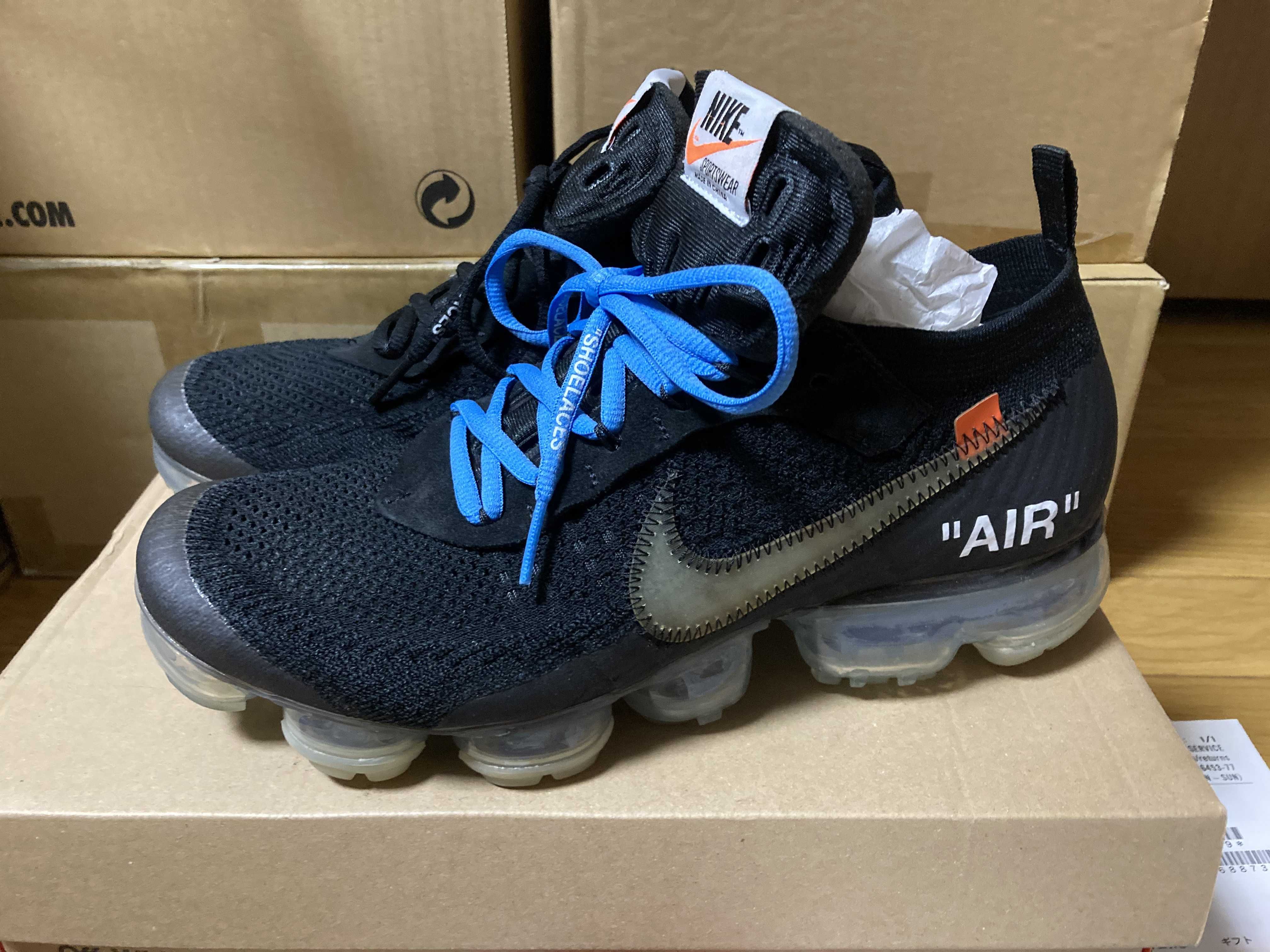 Off-White × Nike Air Vapormax "Black/Total Orange/Clear"