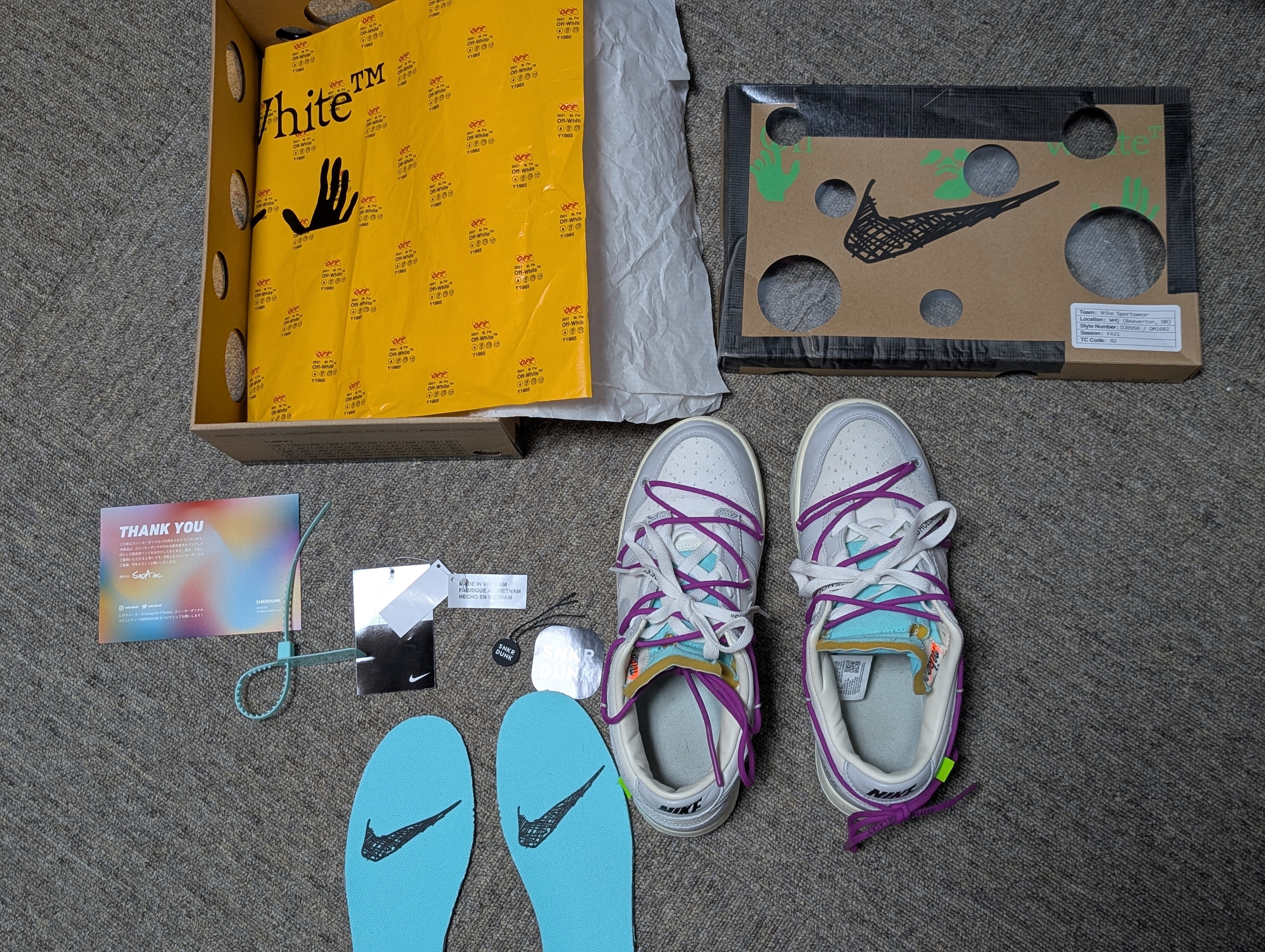 Off-White × Nike Dunk Low 1 of 50 "Lot.21"