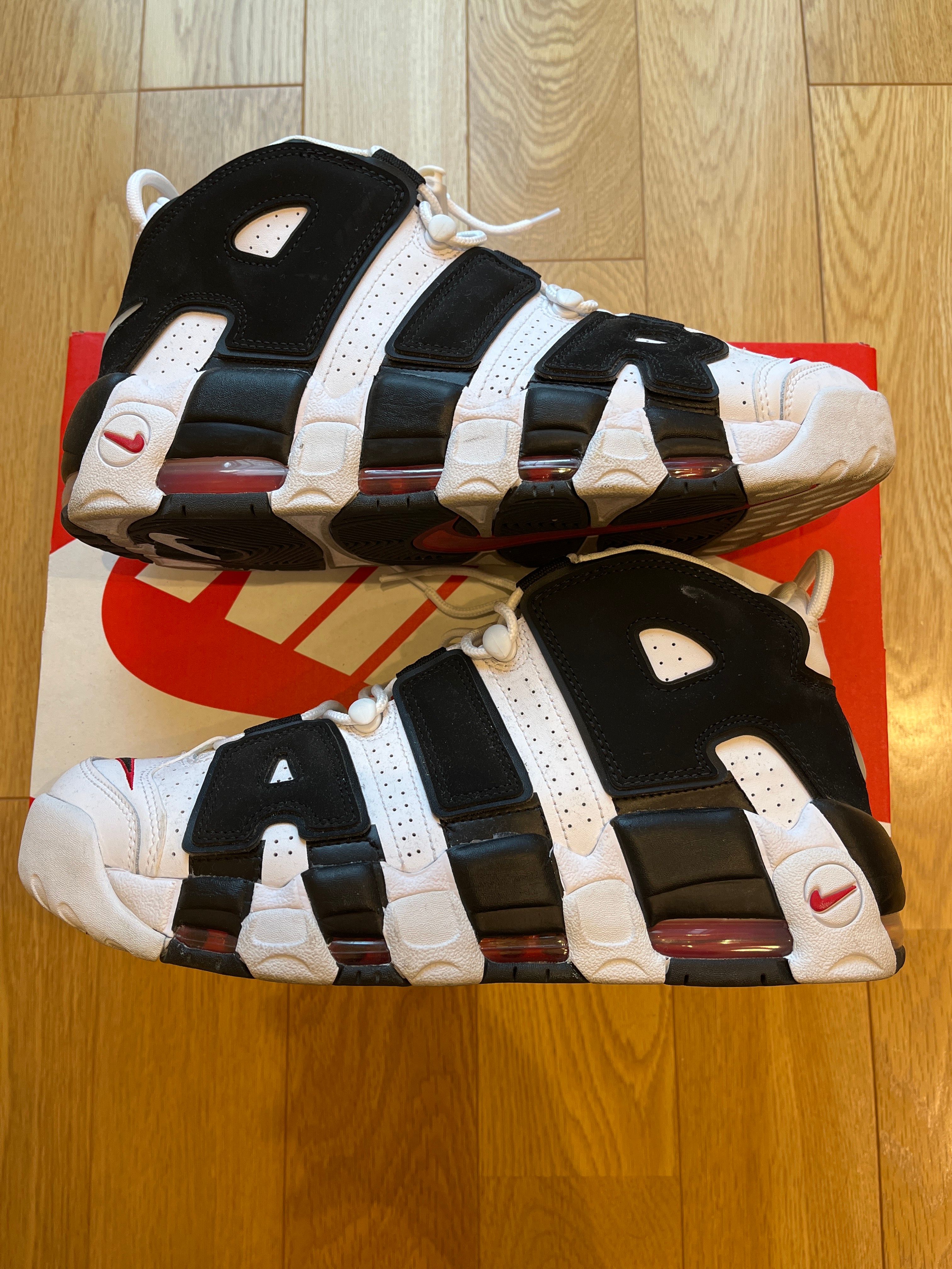 NIKE AIR MORE UPTEMPO "WHITE/BLACK/UNIVERSITY RED"(2020)