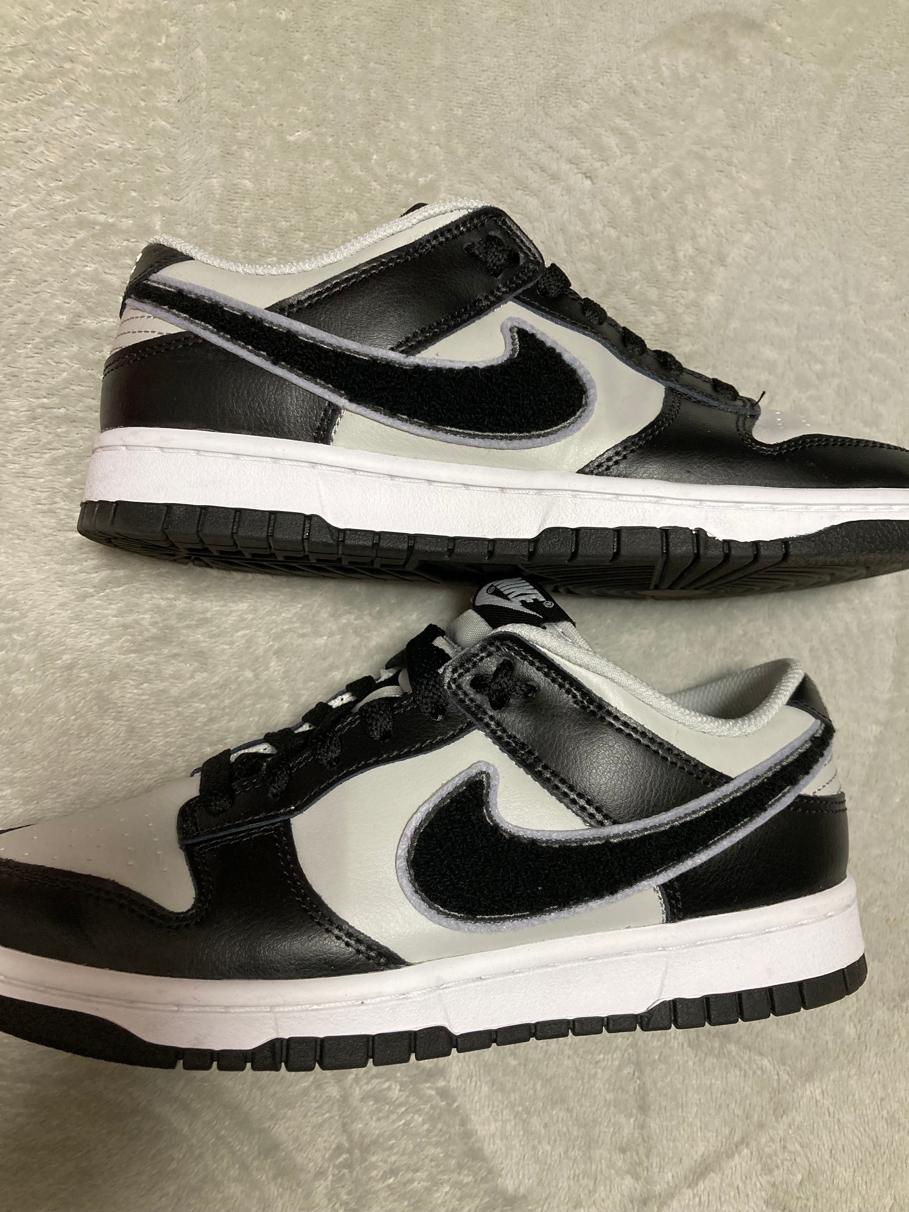 Nike Dunk Low Retro Chenille Swoosh "Black Grey"