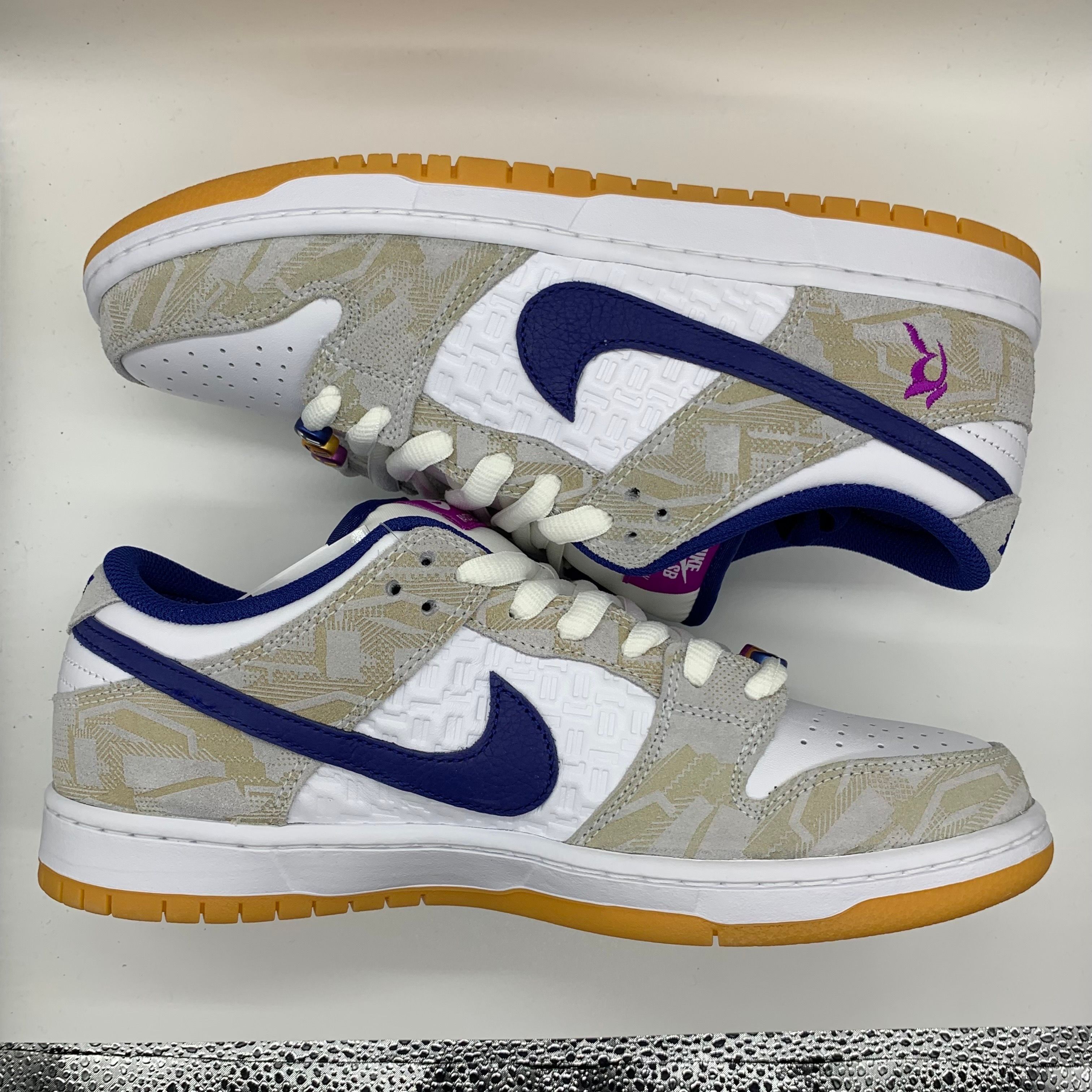 Rayssa Leal × Nike SB Dunk Low PRM "Pure Platinum and Vivid Purple"