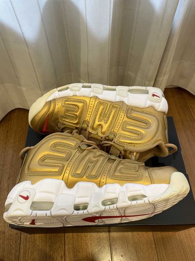 Supreme × Nike Air More Uptempo "Metallic Gold"