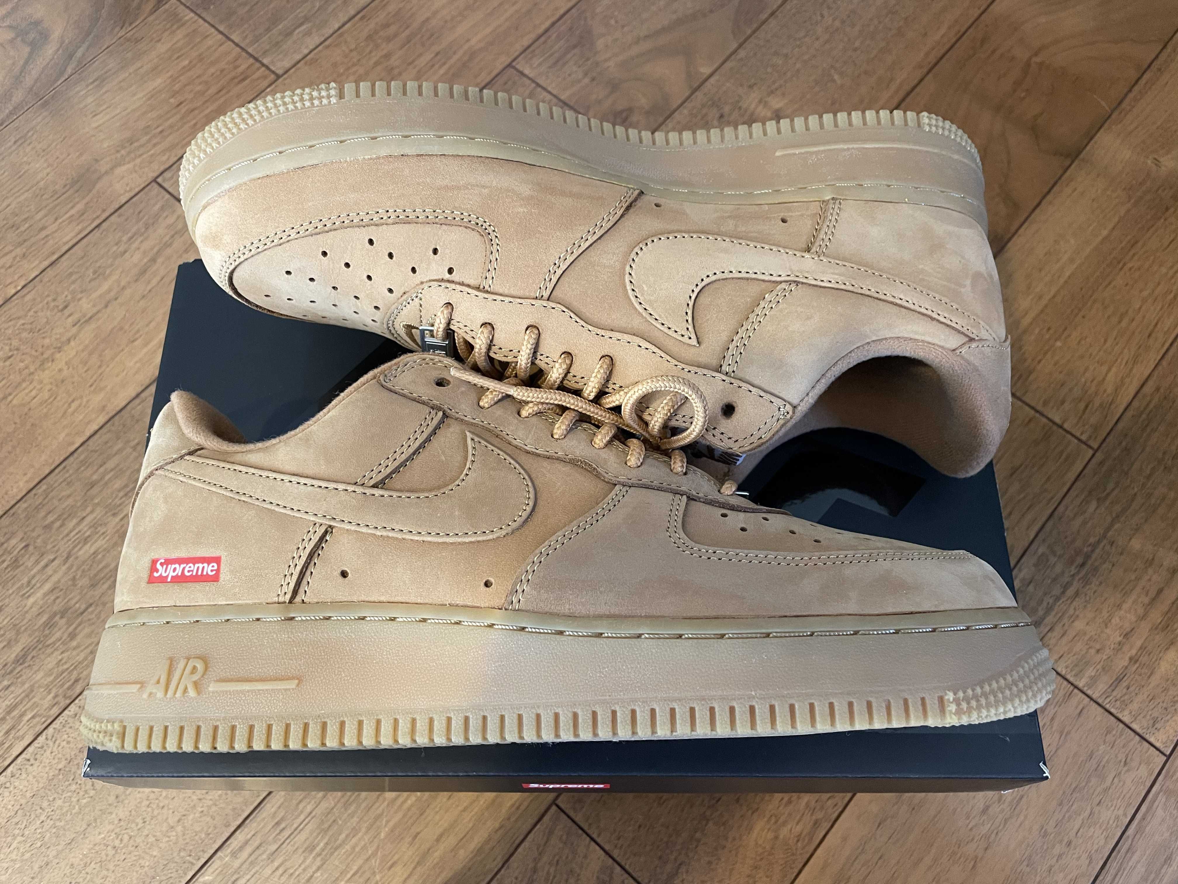 Supreme × Nike Air Force 1 Low "Flax/Wheat"