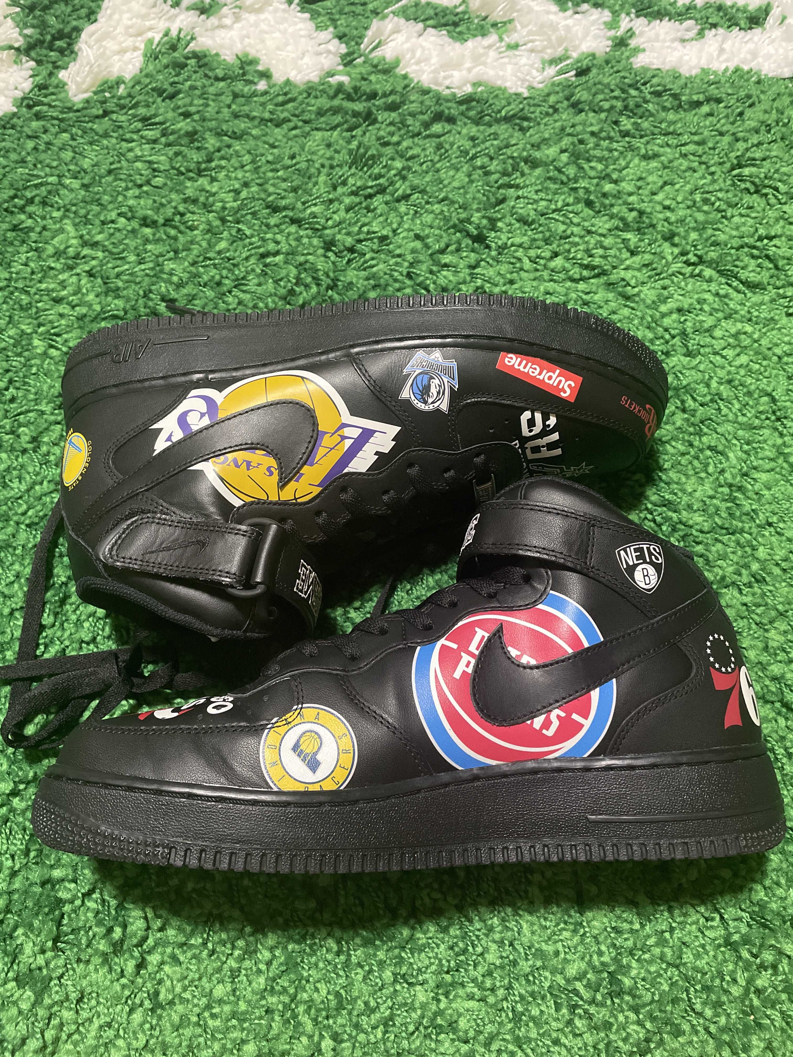 Supreme × NBA × Nike Air Force 1 Mid '07 "Black"