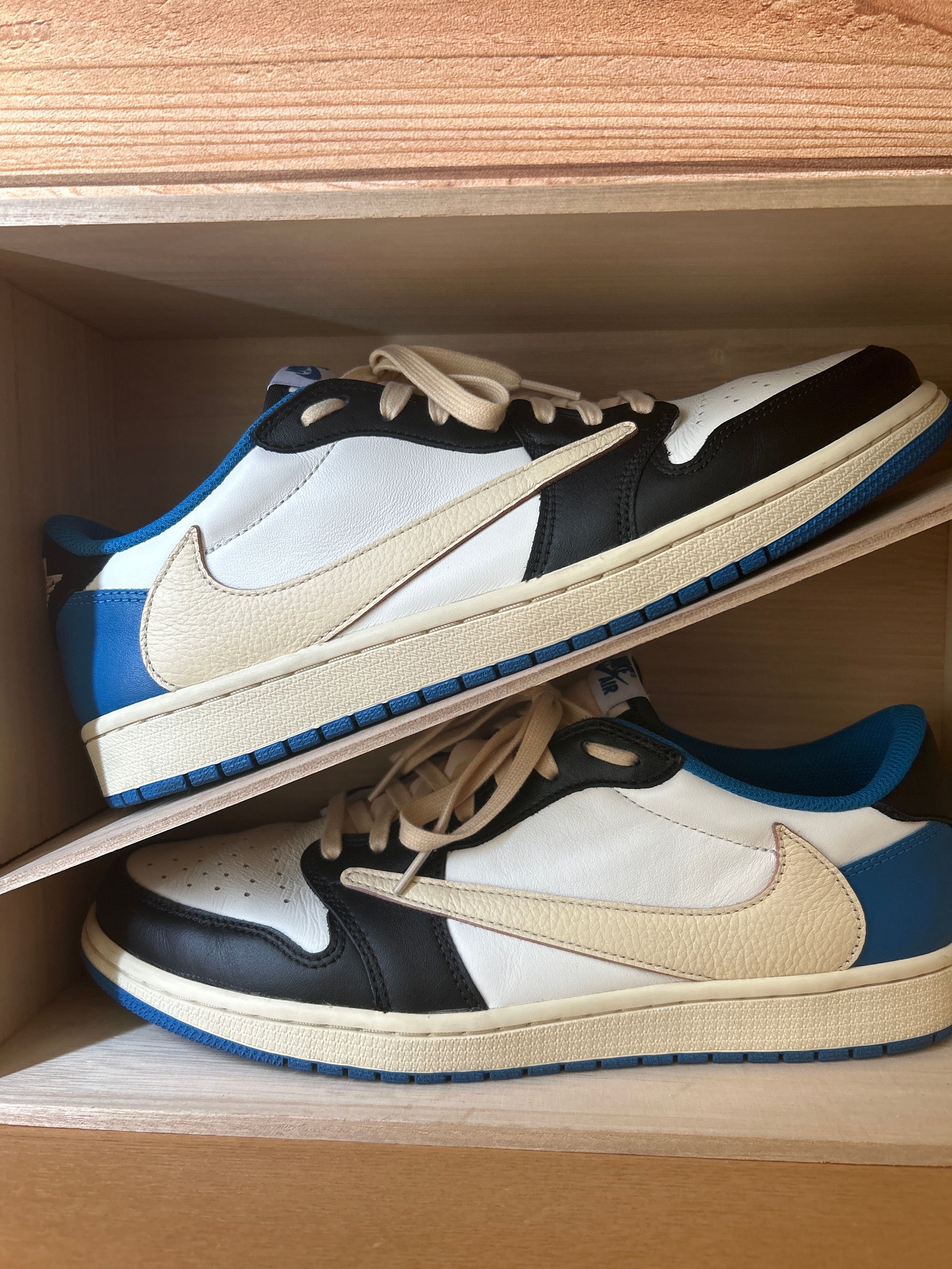 Travis Scott × fragment design × Nike Air Jordan 1 Low OG SP "Military Blue"