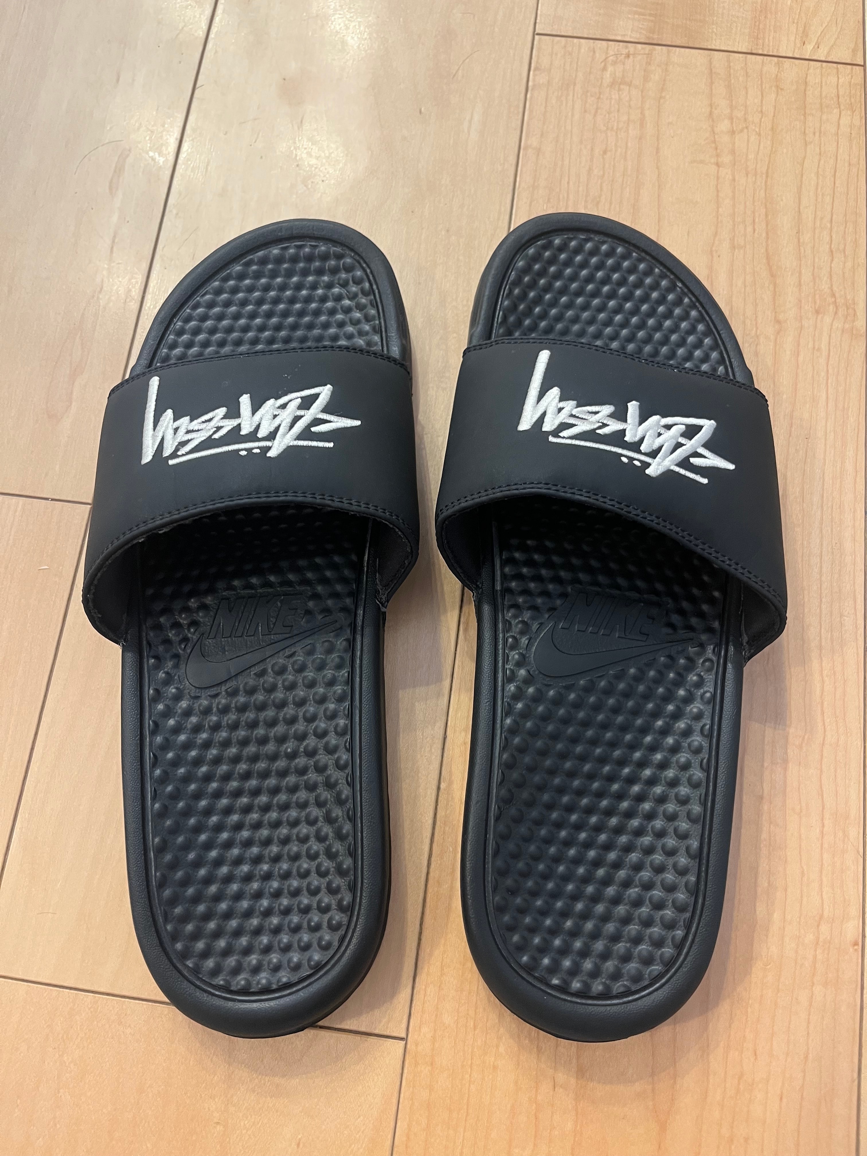 NIKE サンダル BENASSI STUSSY CW2787-001 ナイキ べナッシ ステューシー 28cm ブラック NIKE BENASSI　STUSSY 28cm 黒