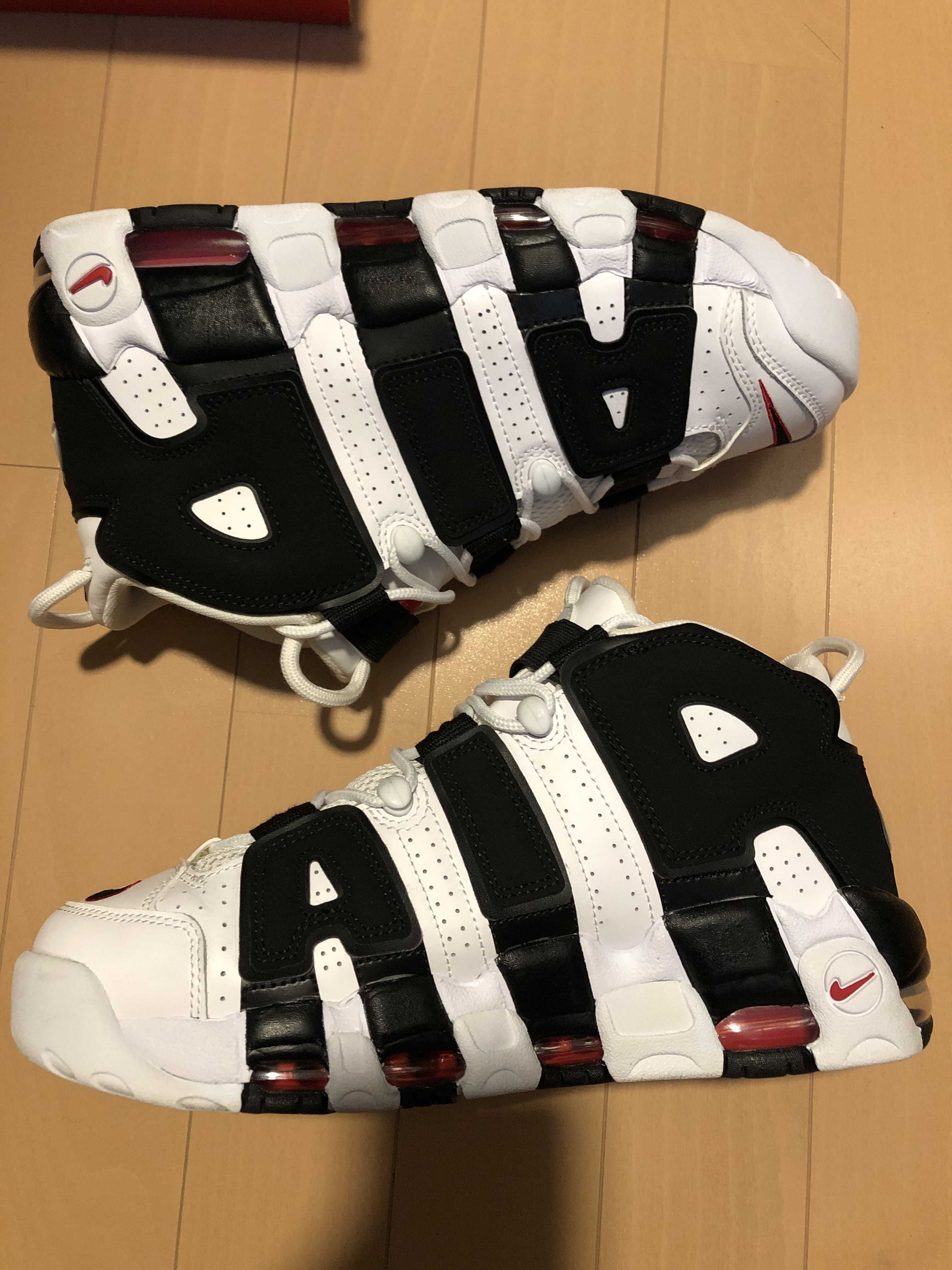 NIKE AIR MORE UPTEMPO "WHITE/BLACK/UNIVERSITY RED"(2020)