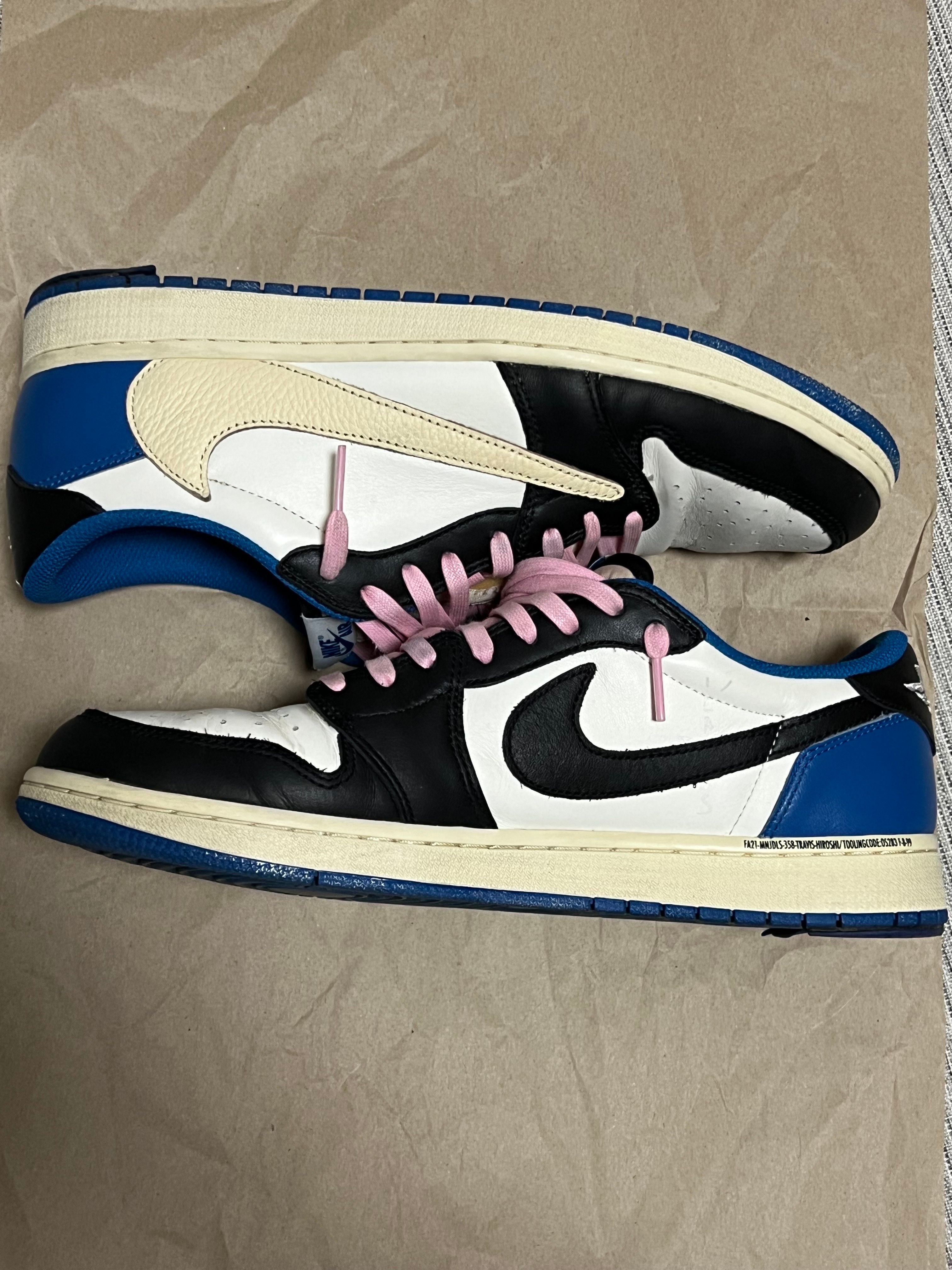 Travis Scott × fragment design × Nike Air Jordan 1 Low OG SP "Military Blue"