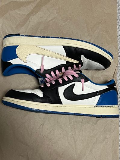 Travis Scott × fragment design × Nike Air Jordan 1 Low OG SP "Military Blue"