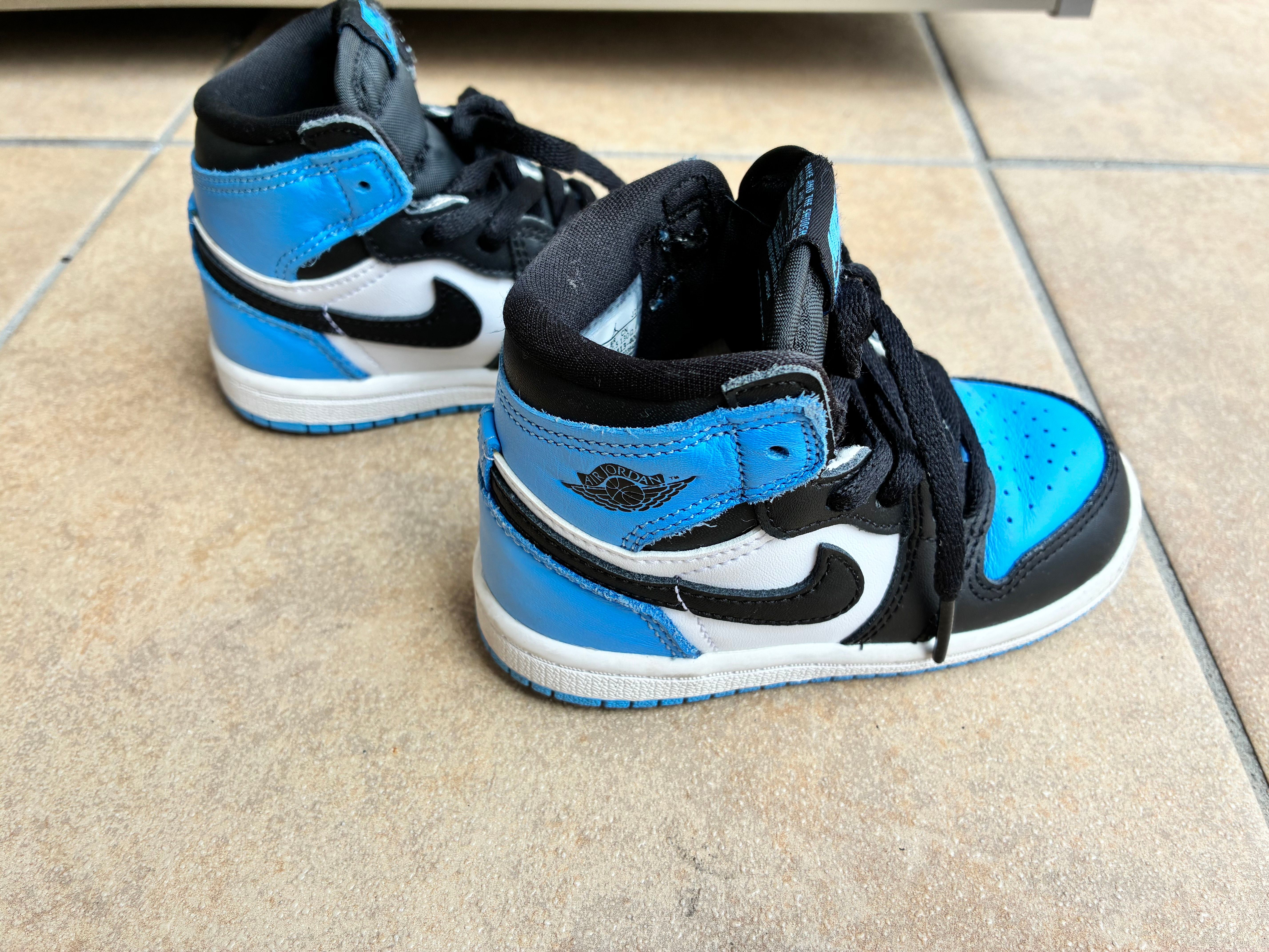 Nike TD Air Jordan 1 Retro High OG "University Blue/UNC Toe"