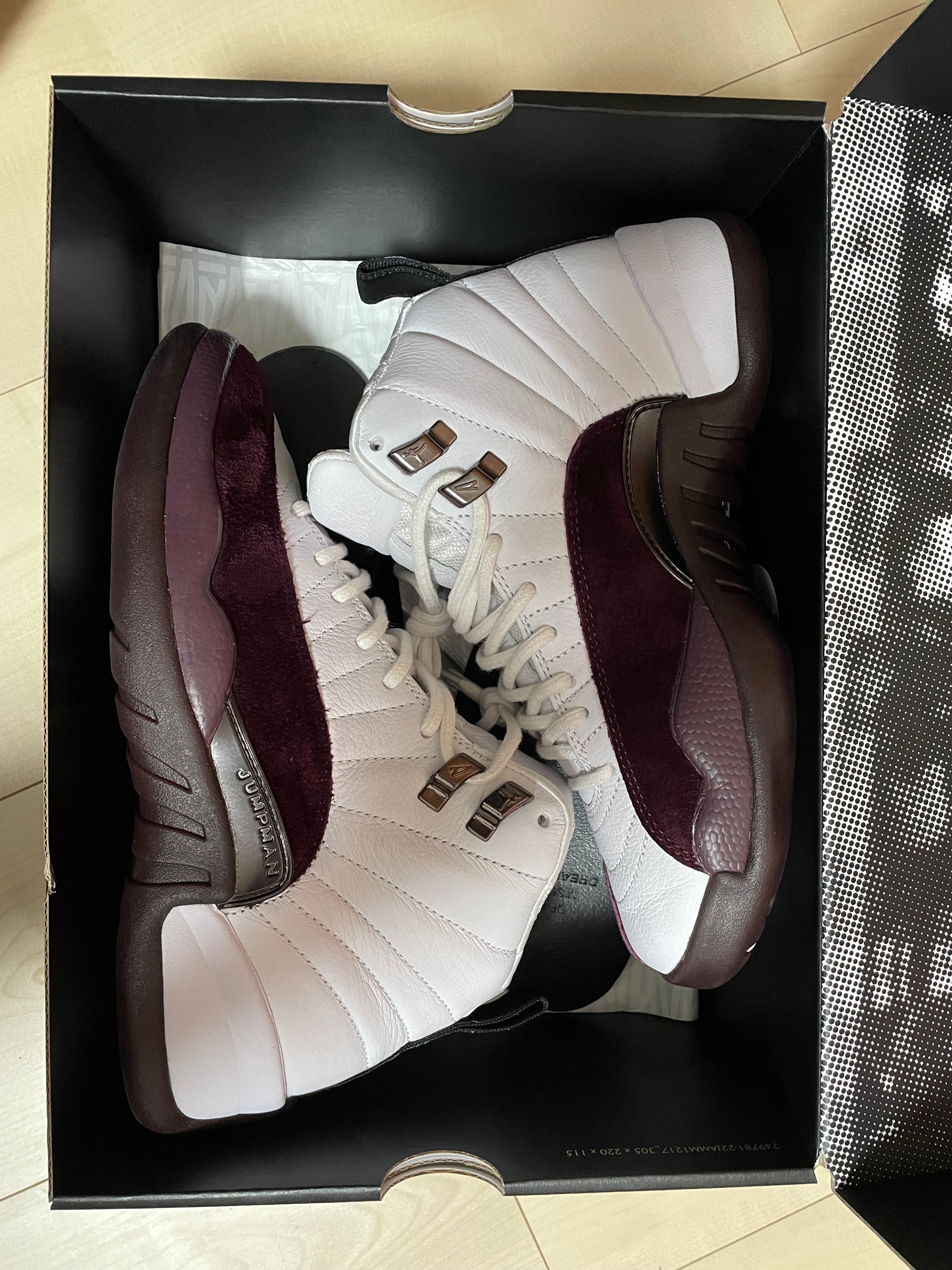 A Ma Maniere × Nike Women's Air Jordan 12 "White and Burgundy Crush"