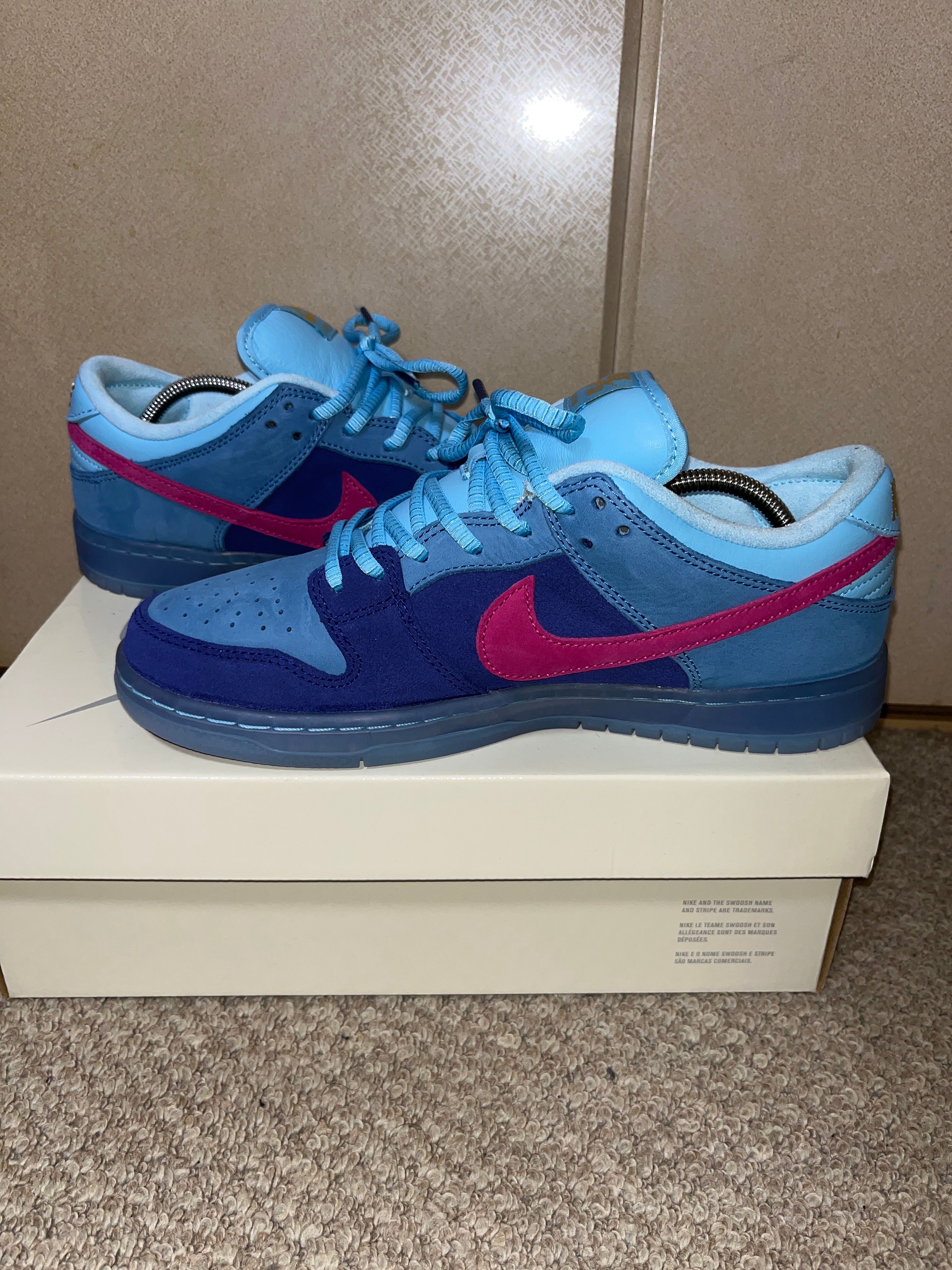 Run The Jewels × Nike SB Dunk Low "Deep Royal Blue and Active Pink"