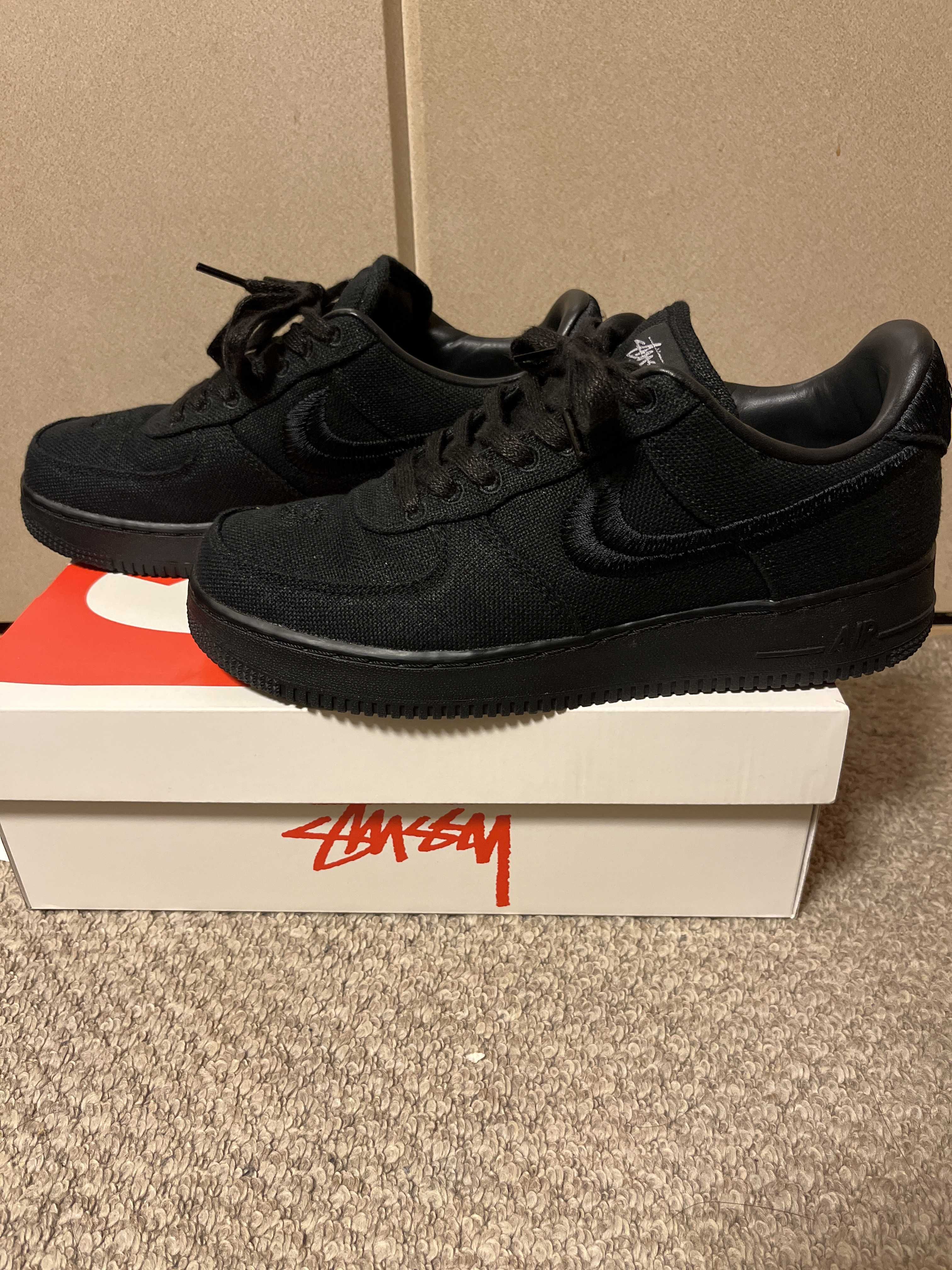 Stussy × Nike Air Force 1 Low "Triple Black"
