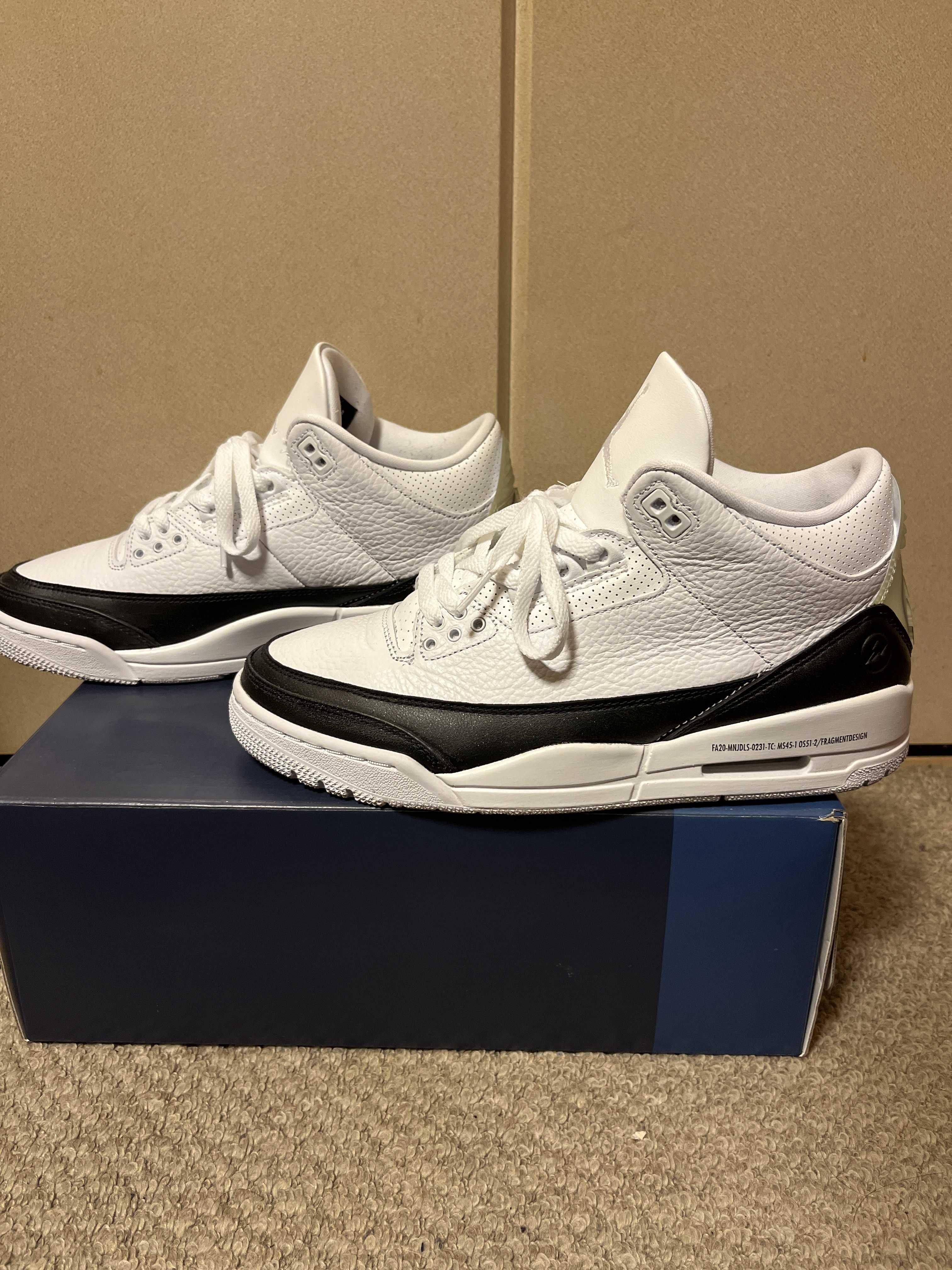 Fragment × Nike Air Jordan 3 "White/Black"