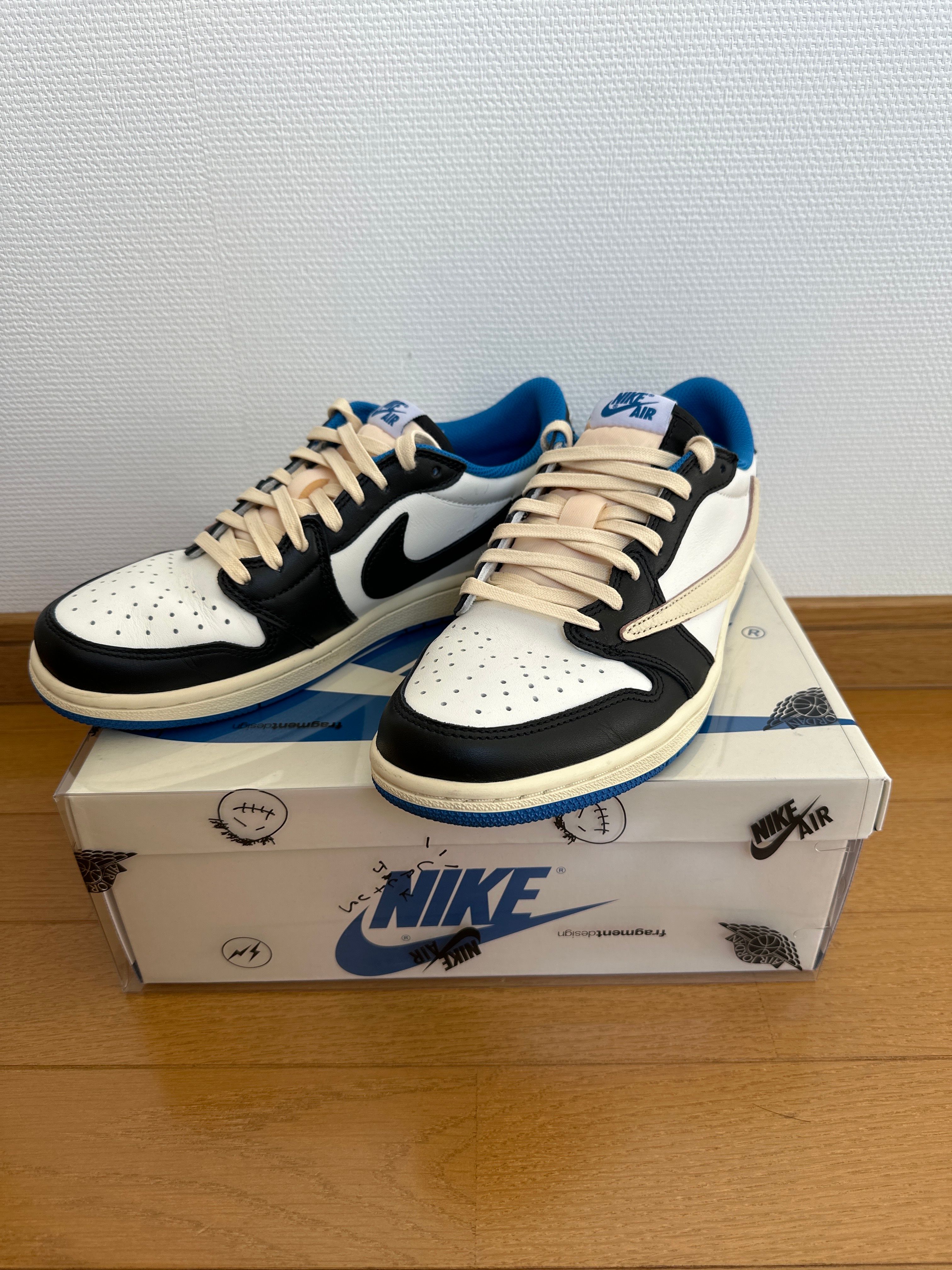 Travis Scott × fragment design × Nike Air Jordan 1 Low OG SP "Military Blue"