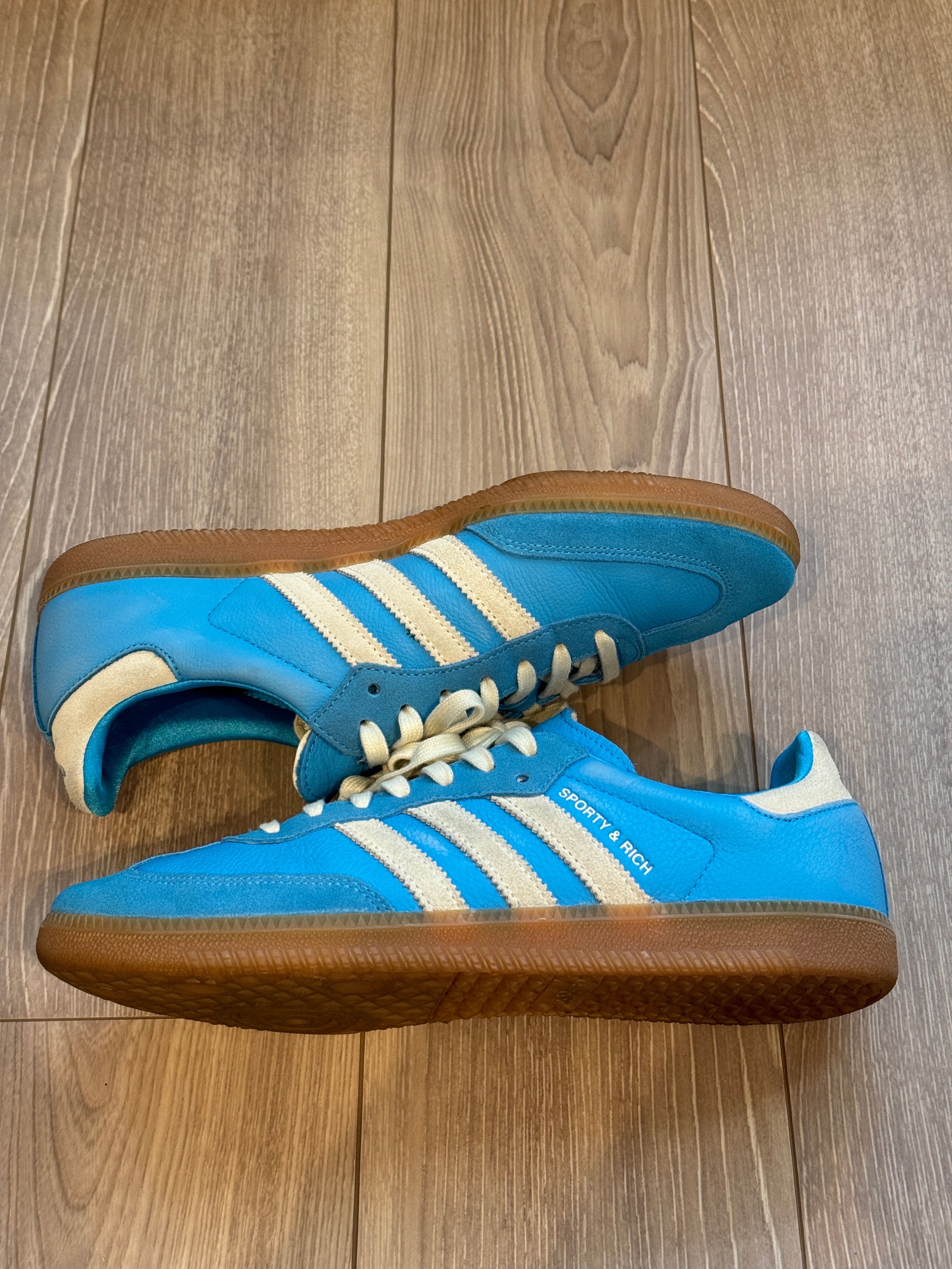Sporty & Rich × adidas Samba OG "Blue Rush"