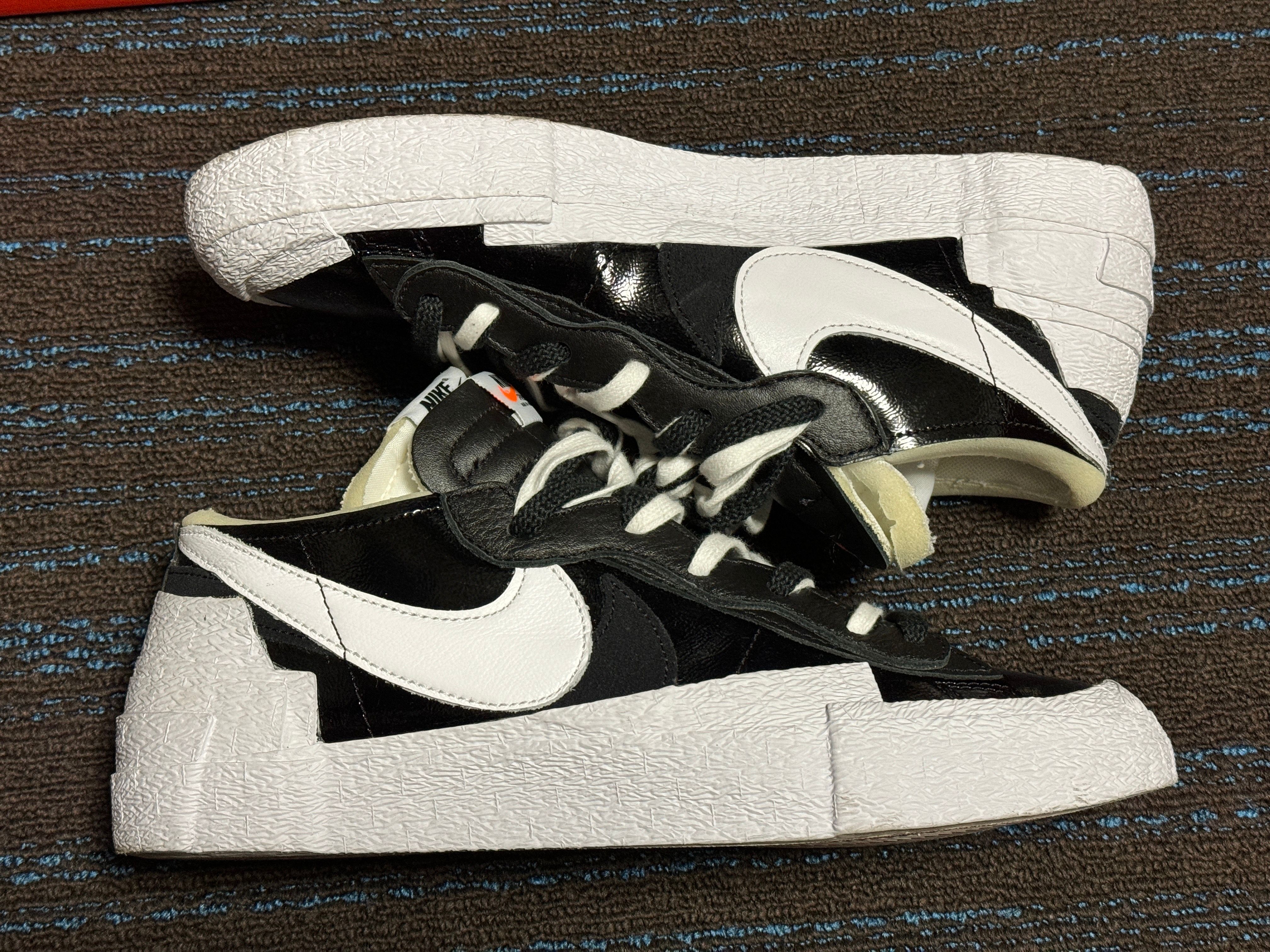 sacai × Nike Blazer Low "Black Patent Leather"