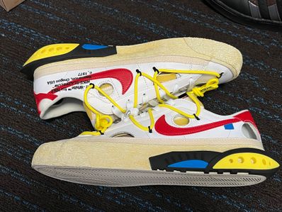 Off-White × Nike Blazer Low "White and University Red"