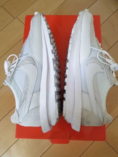 sacai × Nike LDV Waffle "Triple White"